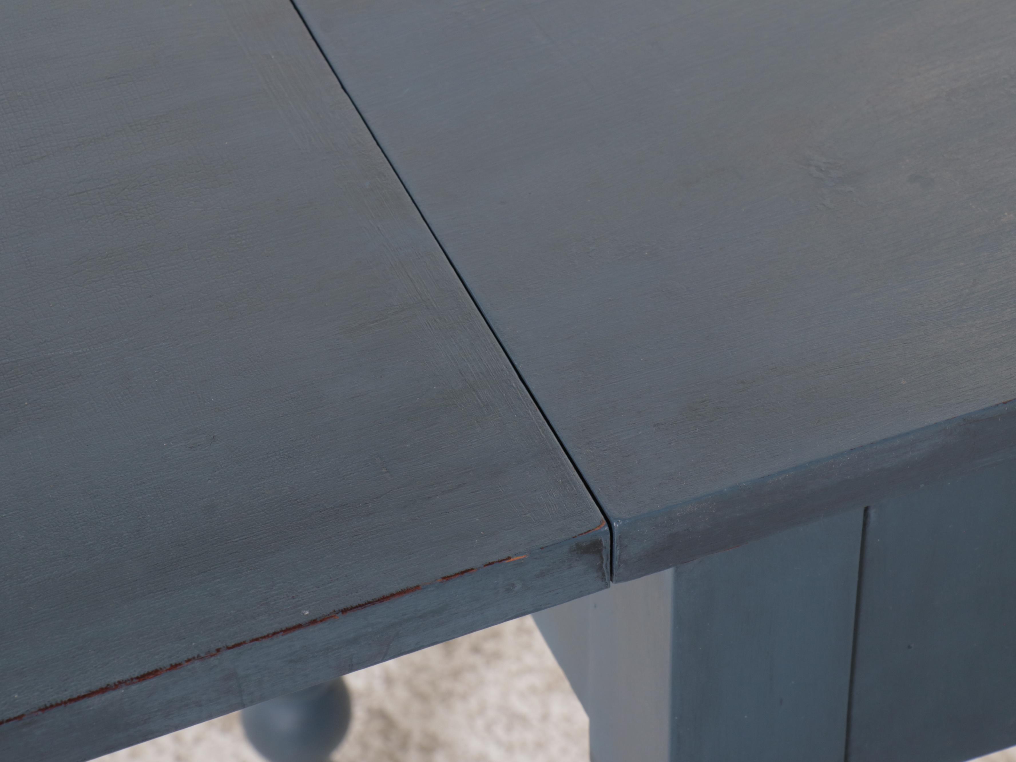 Shaker Style Blue Drop-Leaf Console Table