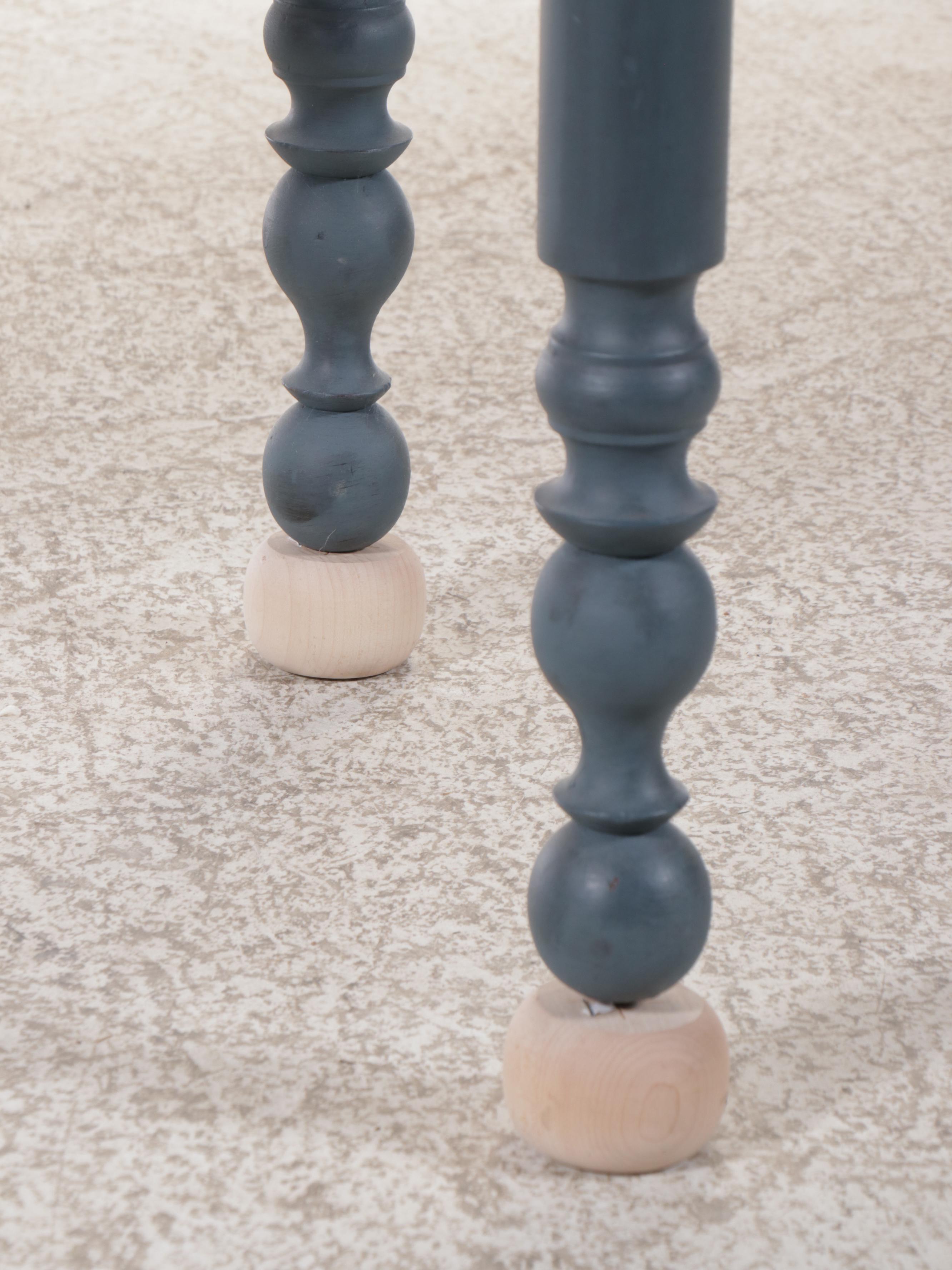 Shaker Style Blue Drop-Leaf Console Table