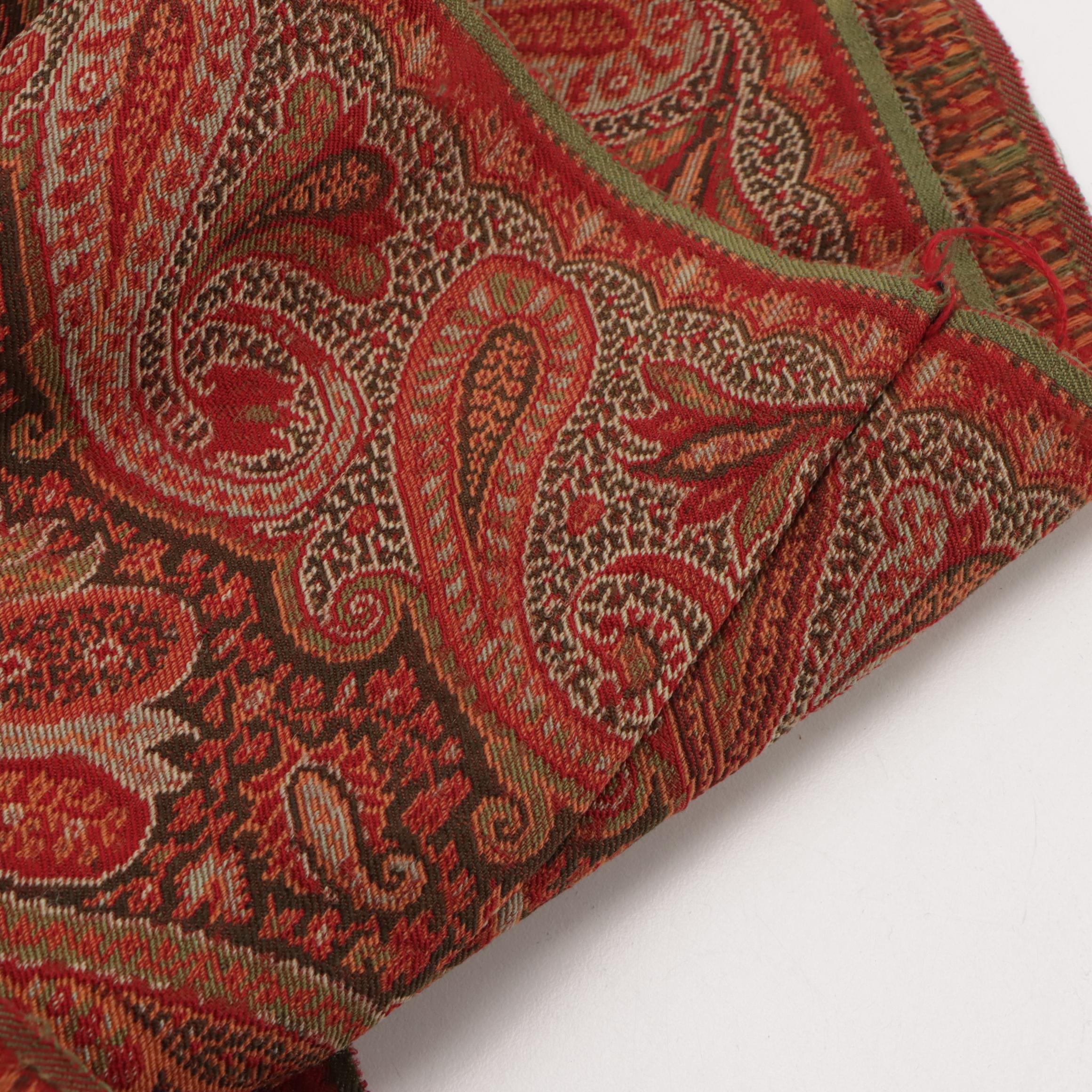 Kashmir Paisley Wool Shawl, Mid to Late 19th Century