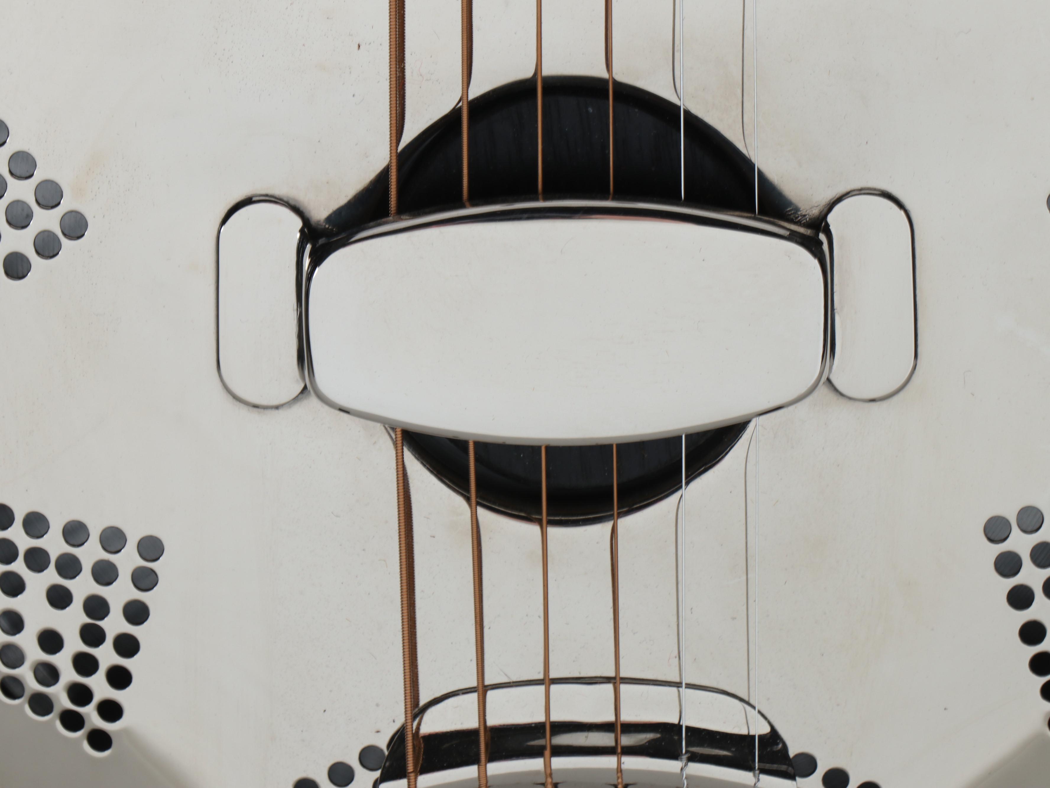 Johnson Floral Embossed Metal Resonator Guitar