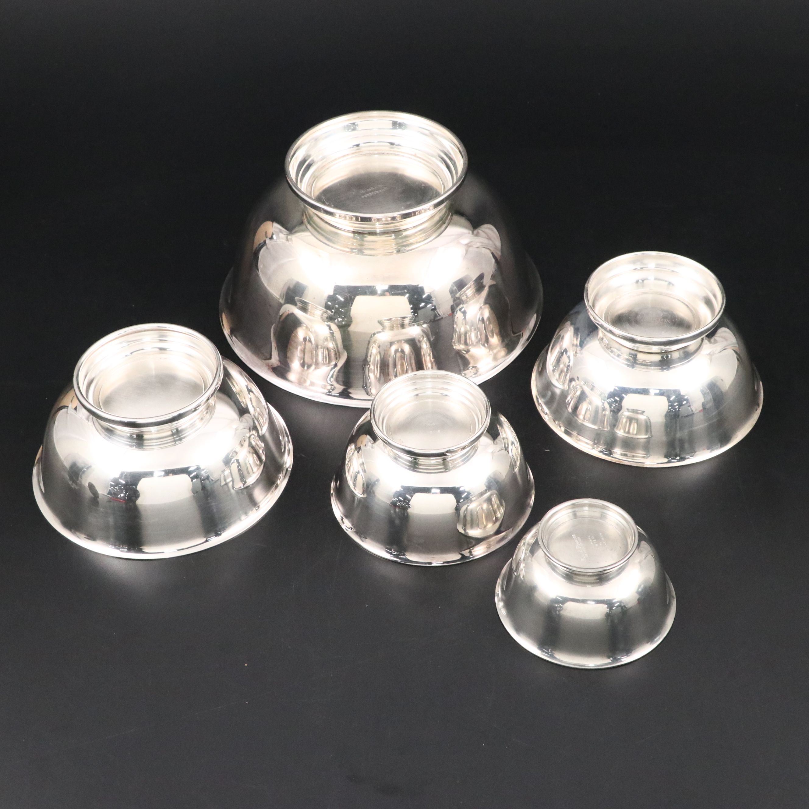 Paul Revere Bowls with Other Silver Plate Serveware