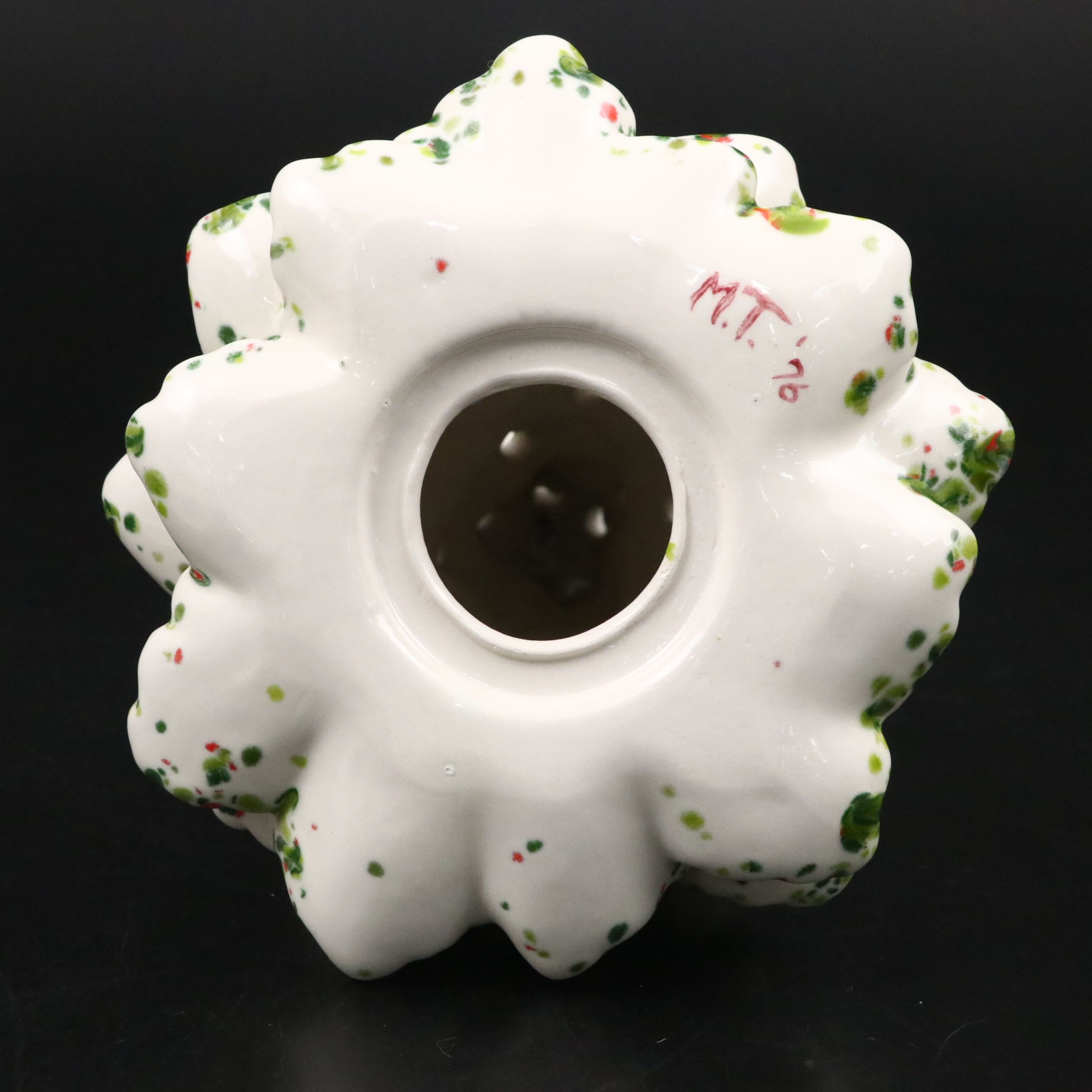 Hand-Painted Ceramic Illuminated Christmas Tree, 1976