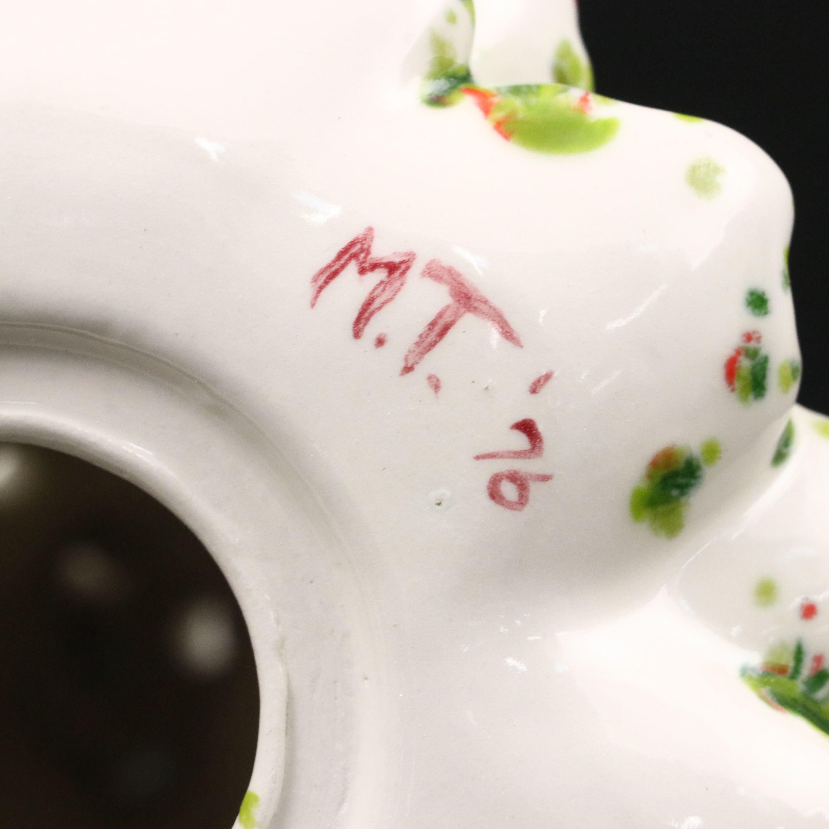 Hand-Painted Ceramic Illuminated Christmas Tree, 1976