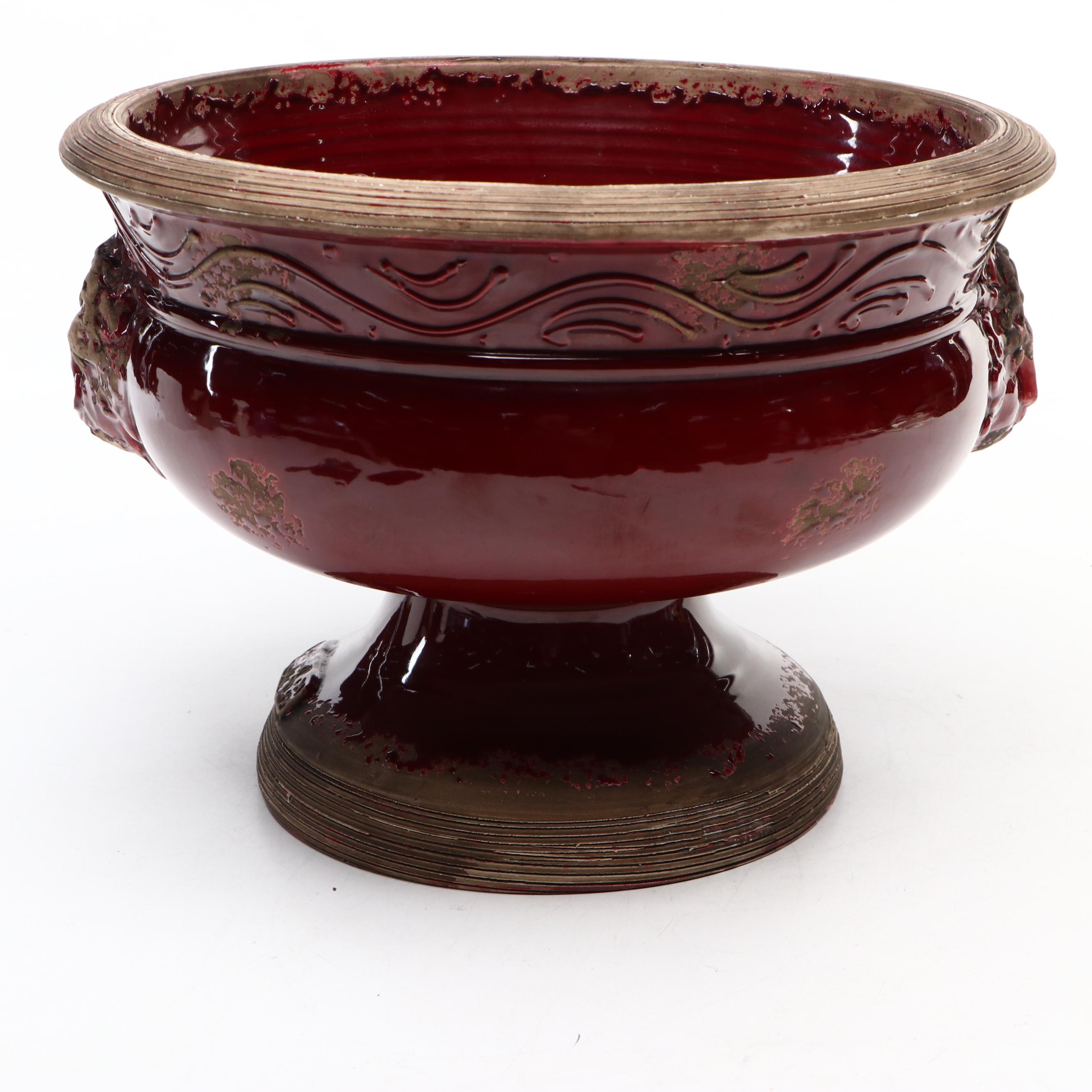 Italian Majolica Footed Bowl