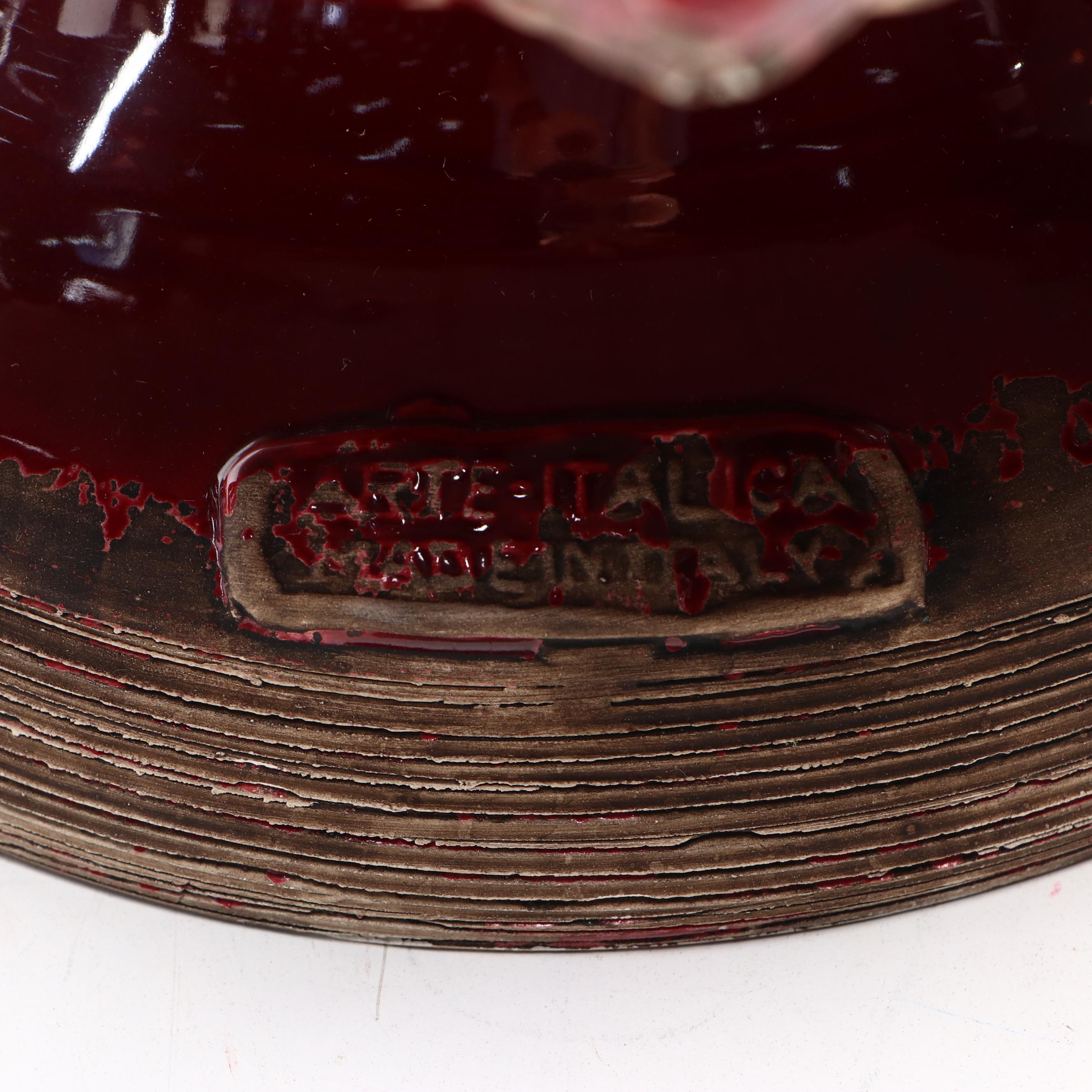 Italian Majolica Footed Bowl