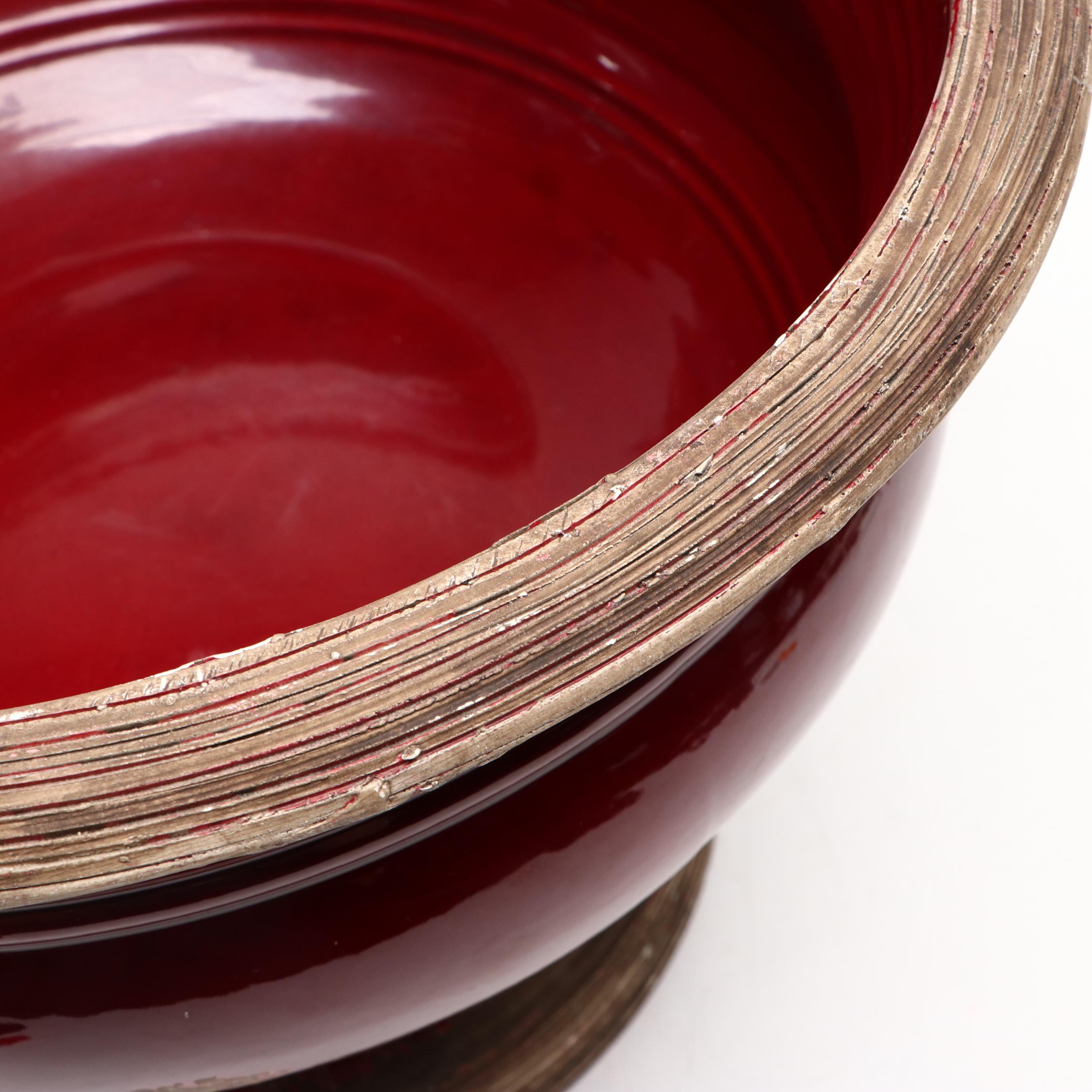 Italian Majolica Footed Bowl