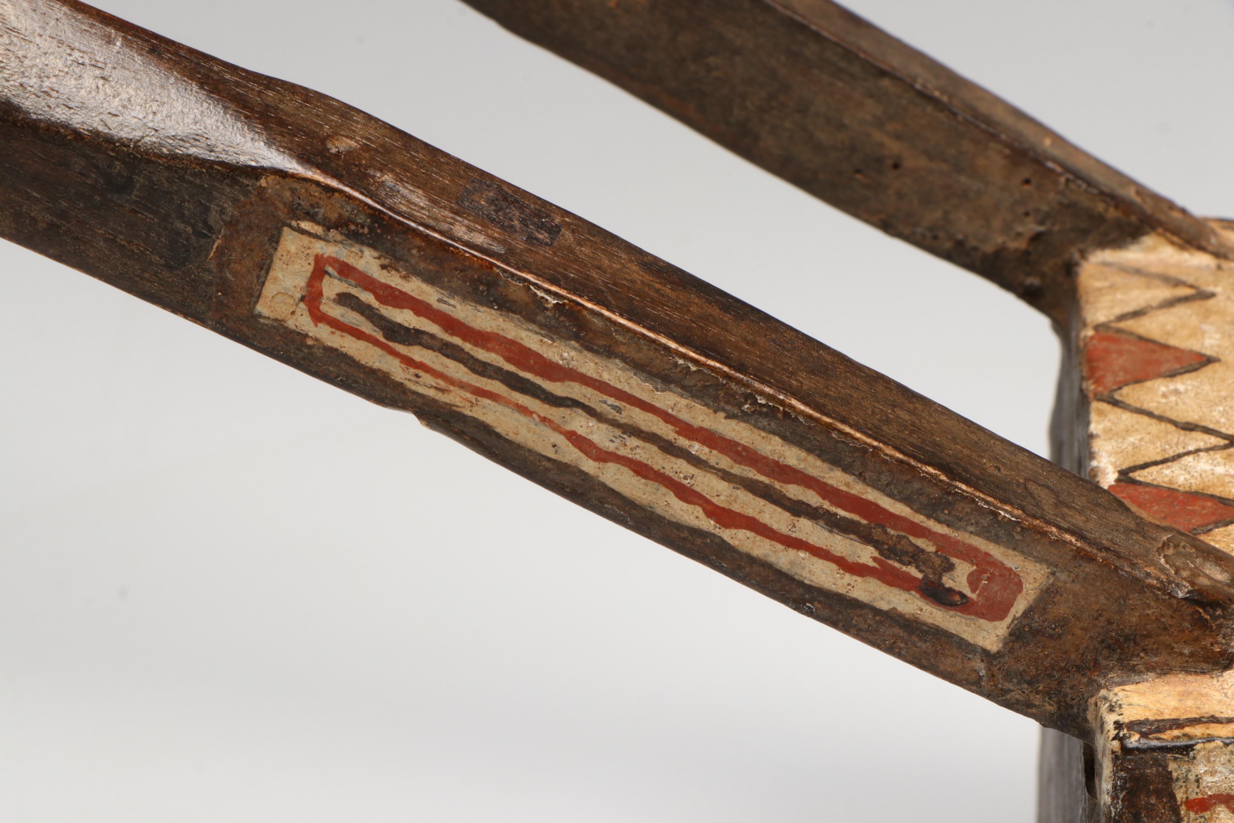 West African Bobo Style "Kobe" Antelope Carved Wood Wall Mask