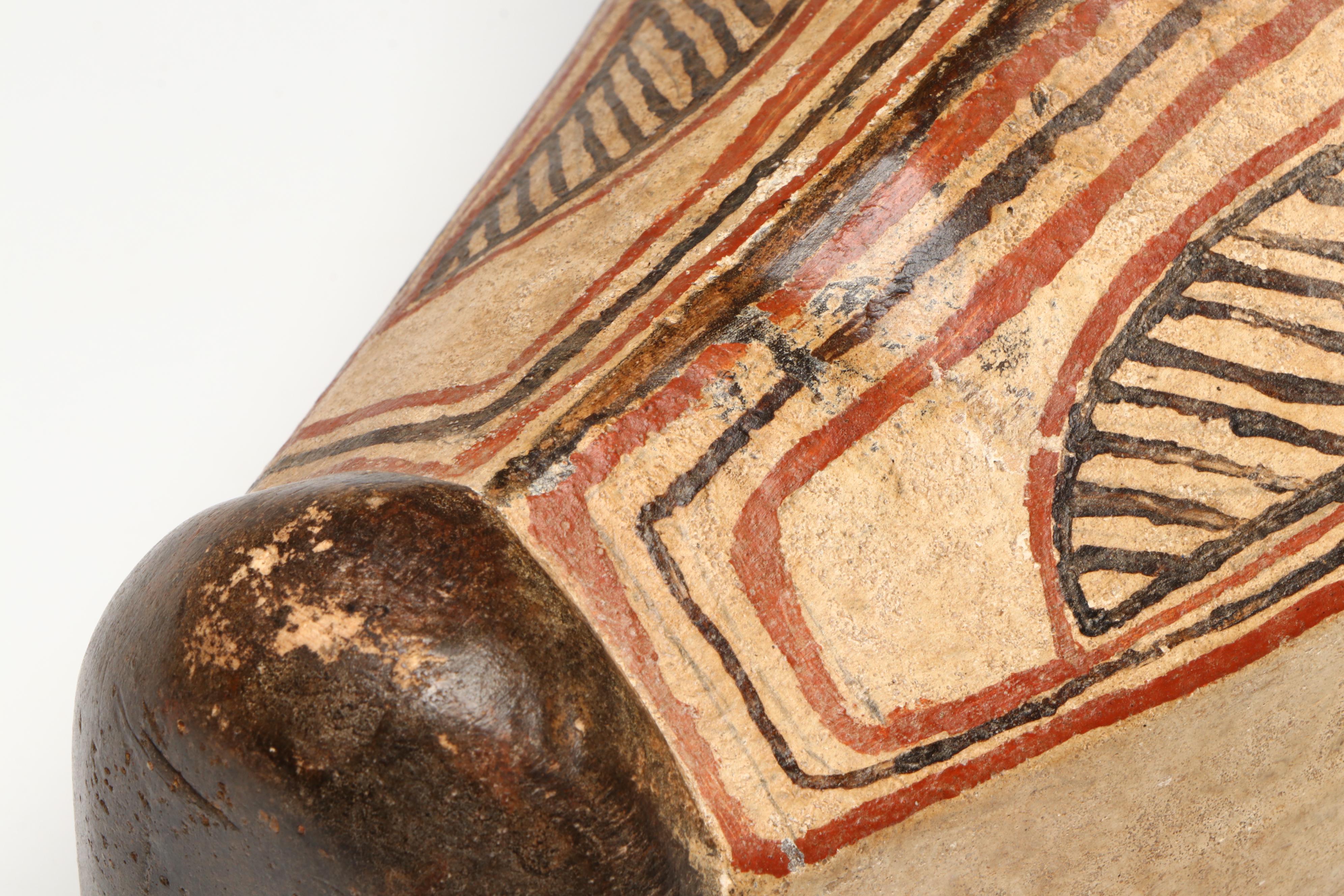 West African Bobo Style "Kobe" Antelope Carved Wood Wall Mask