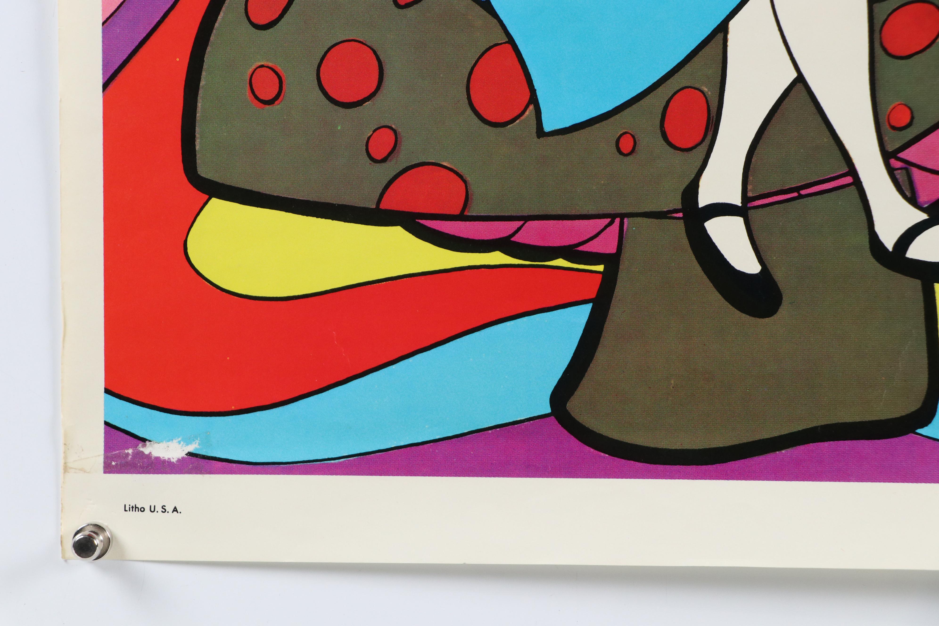 Disney Offset Lithograph Movie Posters "Alice in Wonderland" and "Toy Story"