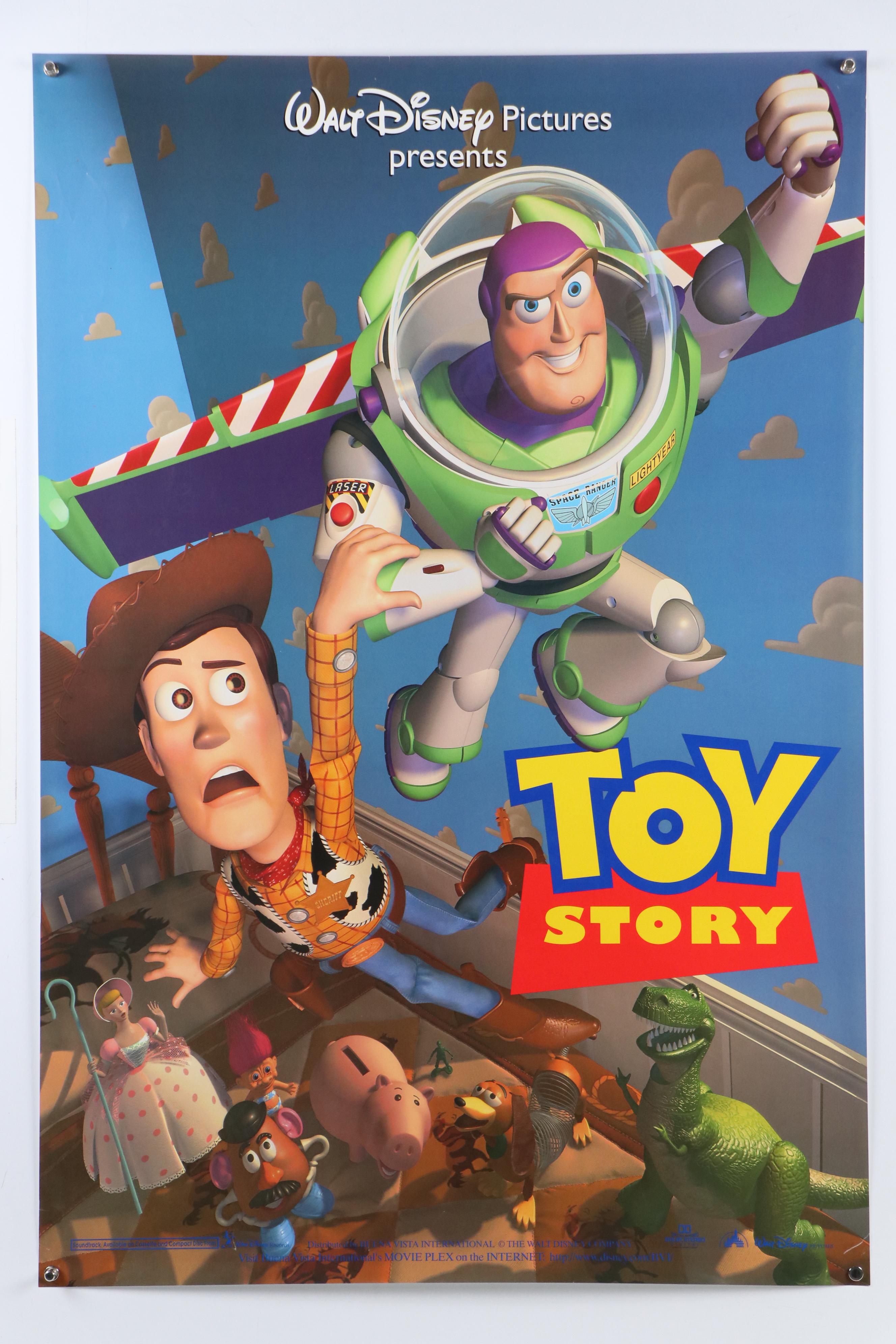 Disney Offset Lithograph Movie Posters "Alice in Wonderland" and "Toy Story"