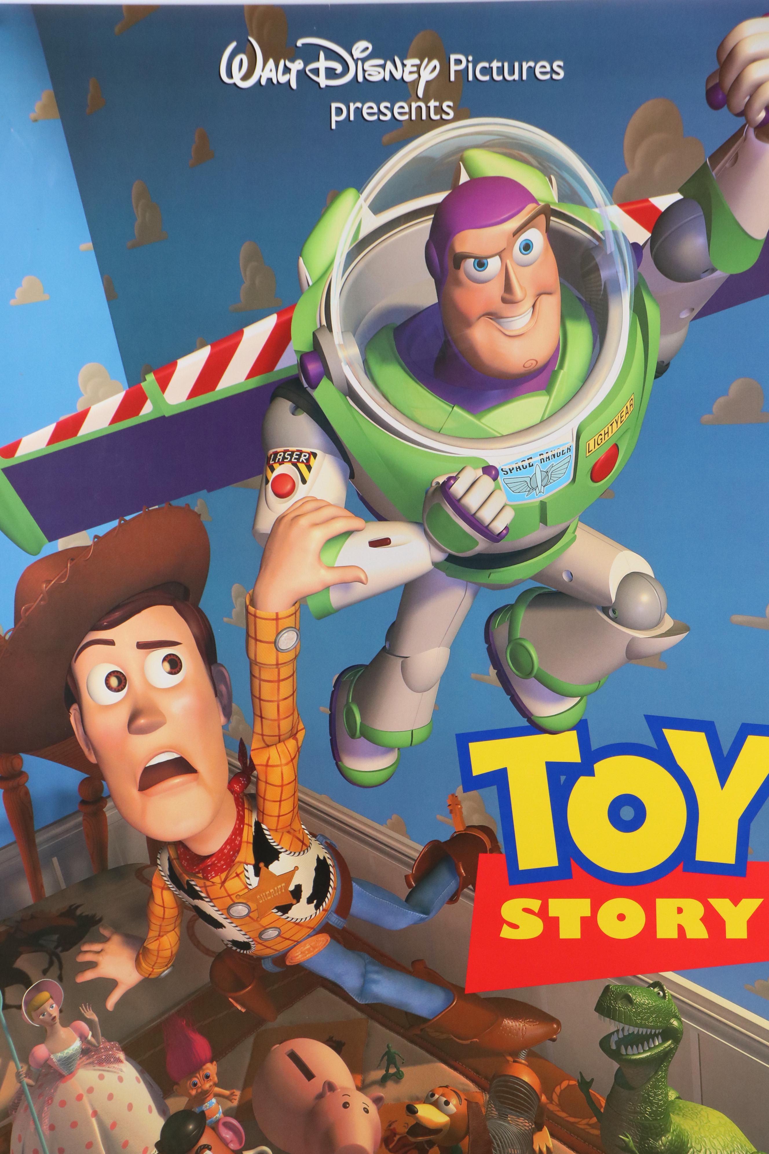 Disney Offset Lithograph Movie Posters "Alice in Wonderland" and "Toy Story"