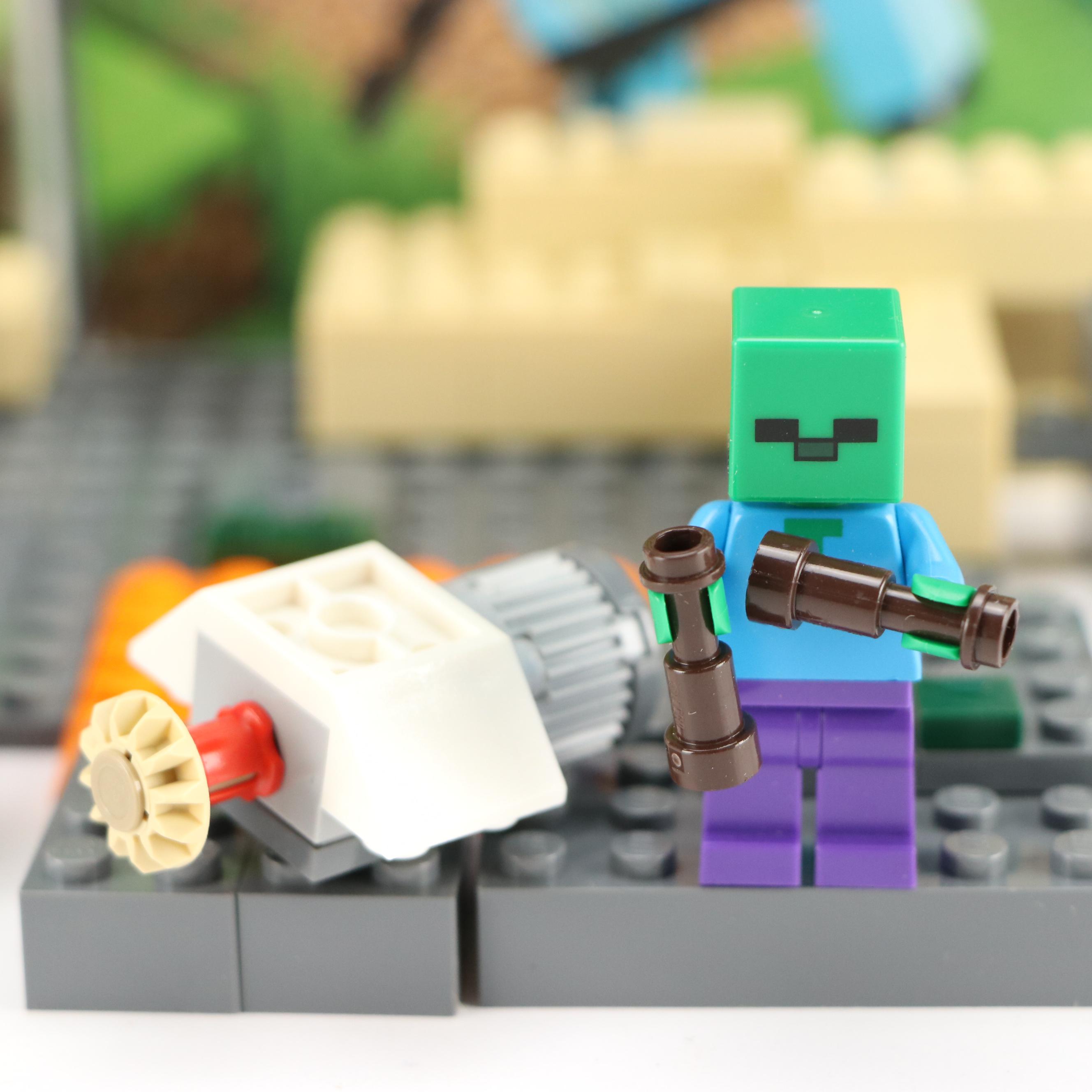 LEGO Minecraft "Horse Stable," "The Fox Lodge," and "The Dungeon" Building Sets