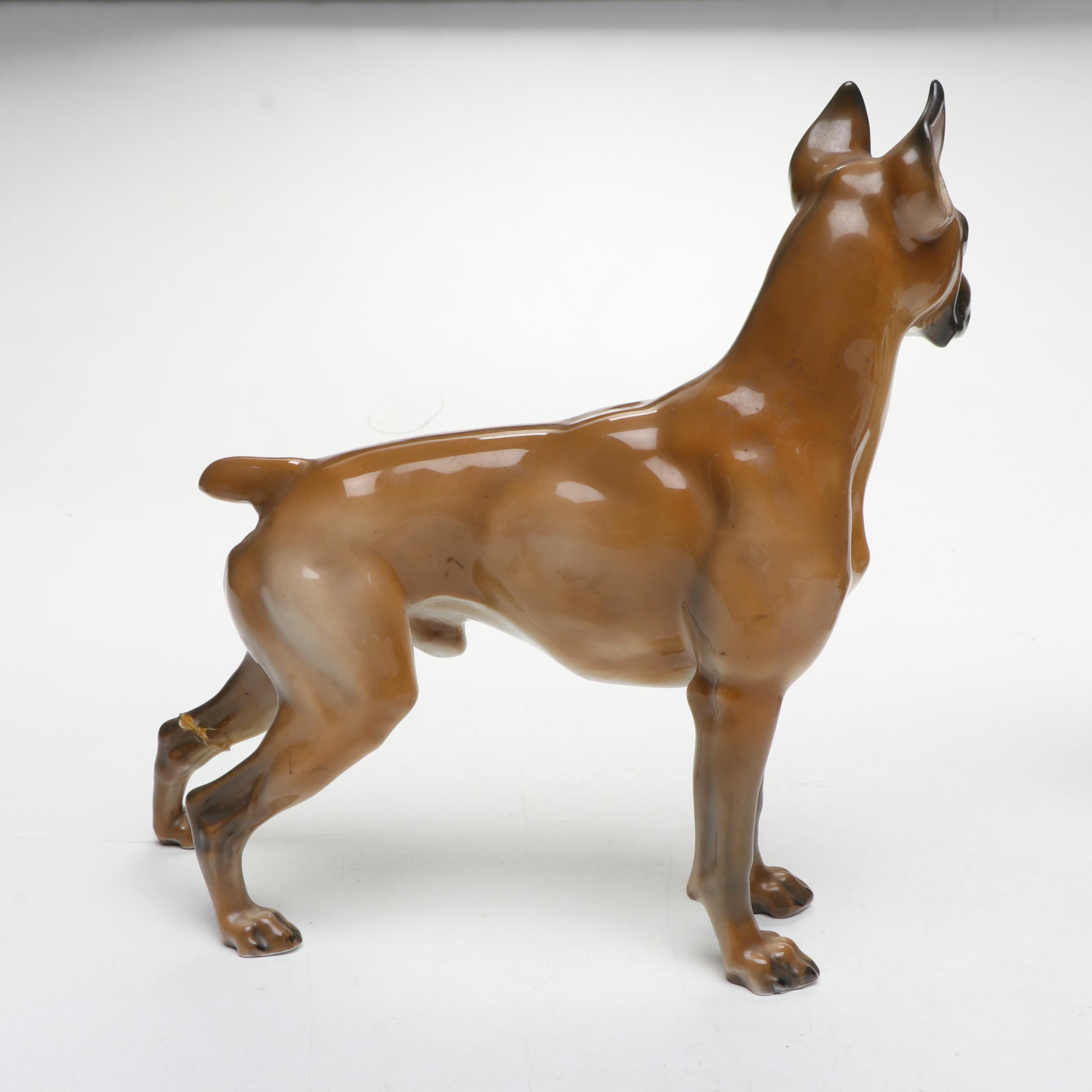 Goebel, Rosenthal and Other Porcelain Boxer Dog Figurines