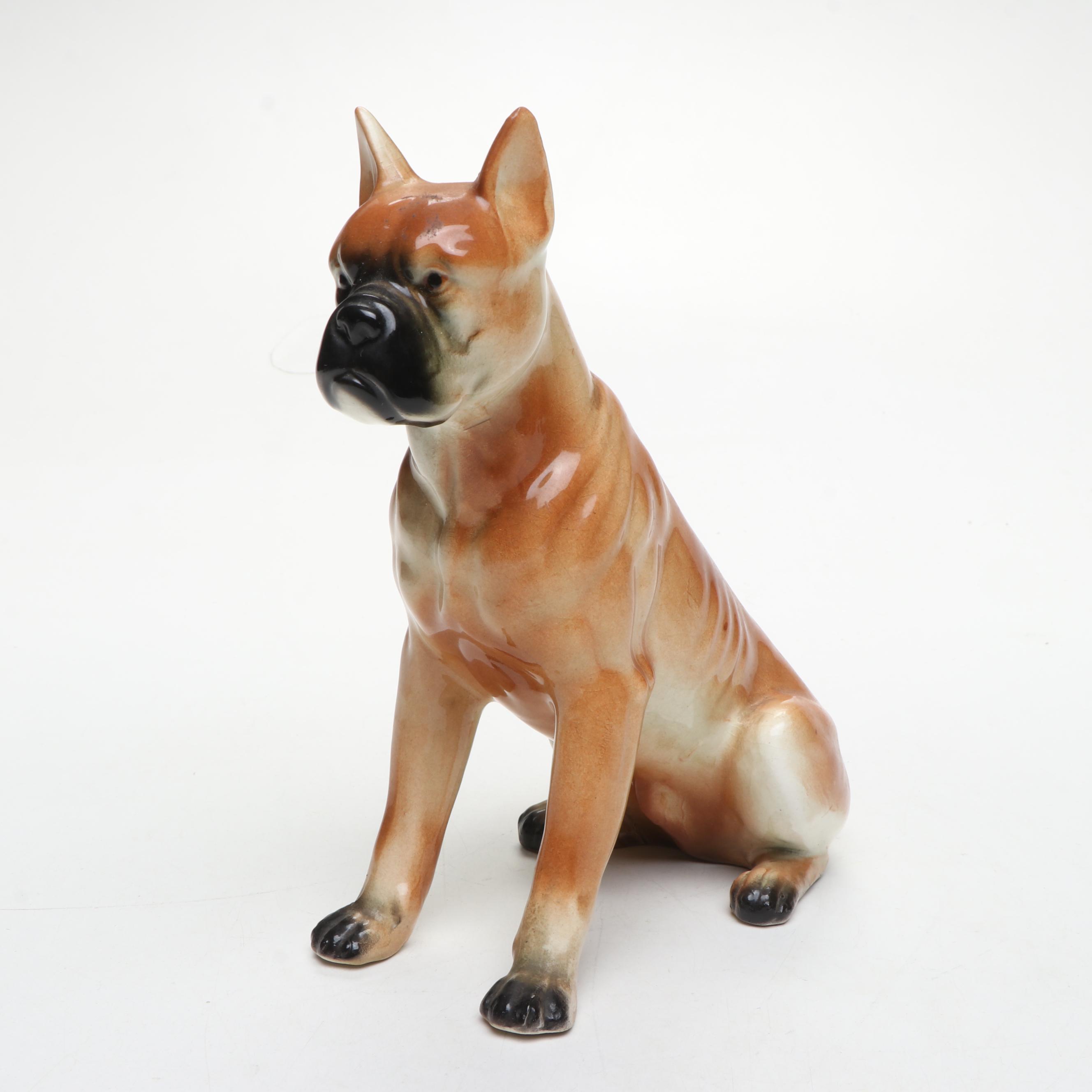 Goebel, Rosenthal and Other Porcelain Boxer Dog Figurines