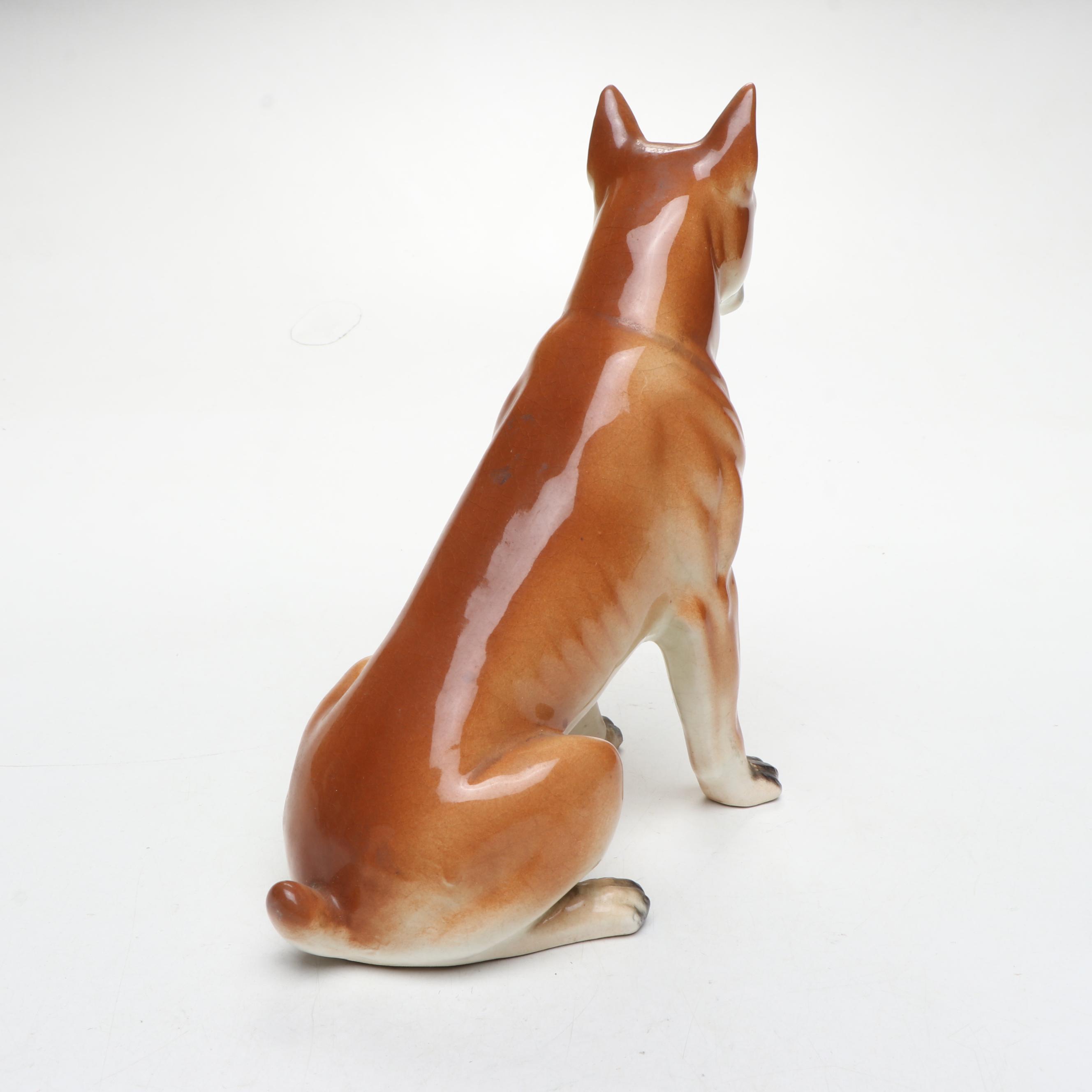 Goebel, Rosenthal and Other Porcelain Boxer Dog Figurines