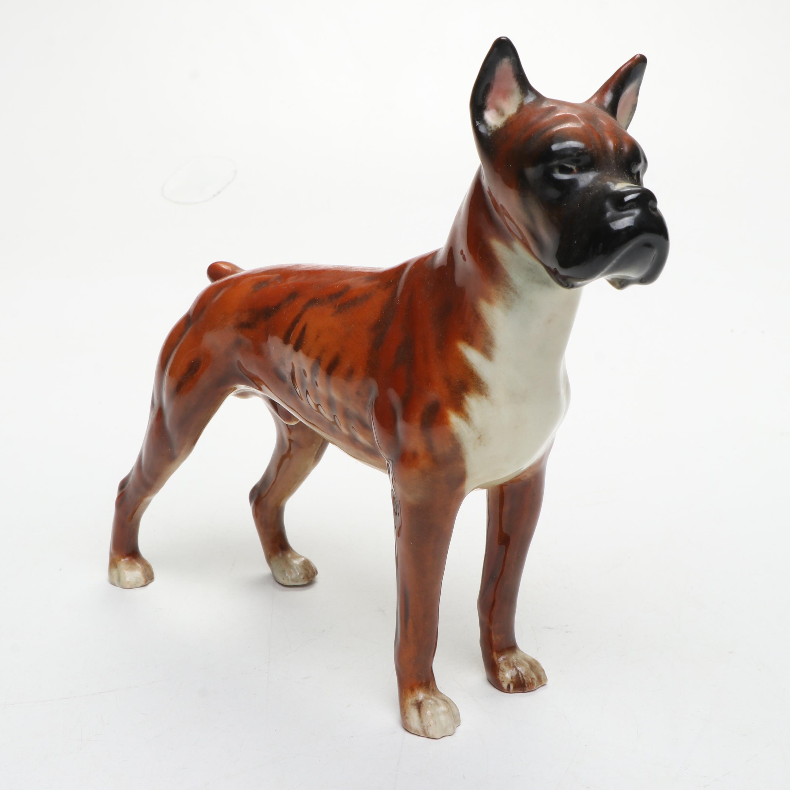 Goebel, Rosenthal and Other Porcelain Boxer Dog Figurines