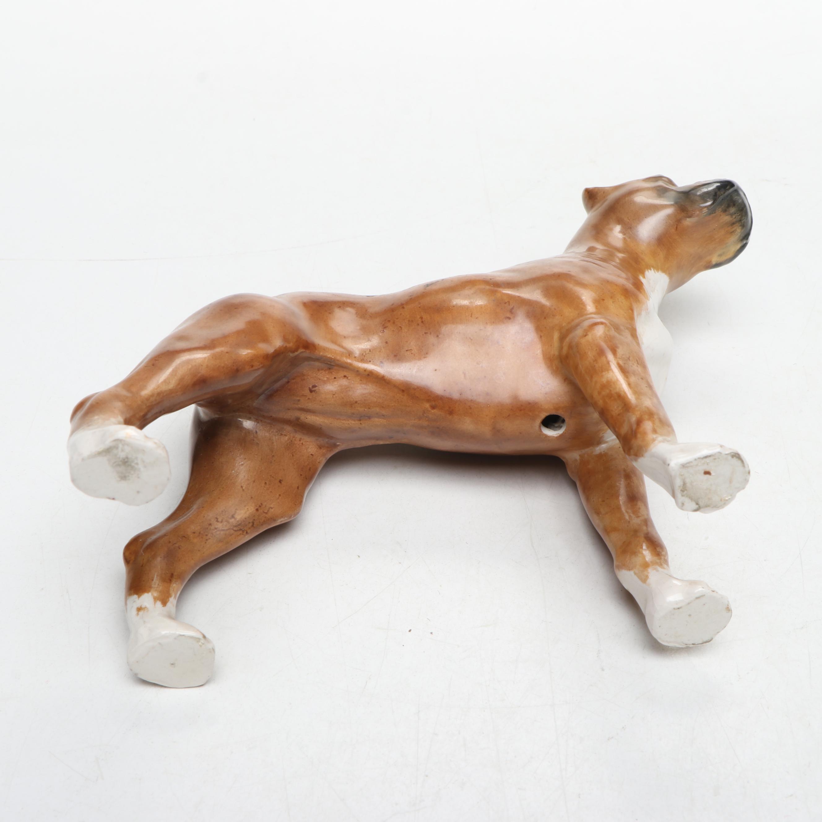 Goebel, Rosenthal and Other Porcelain Boxer Dog Figurines