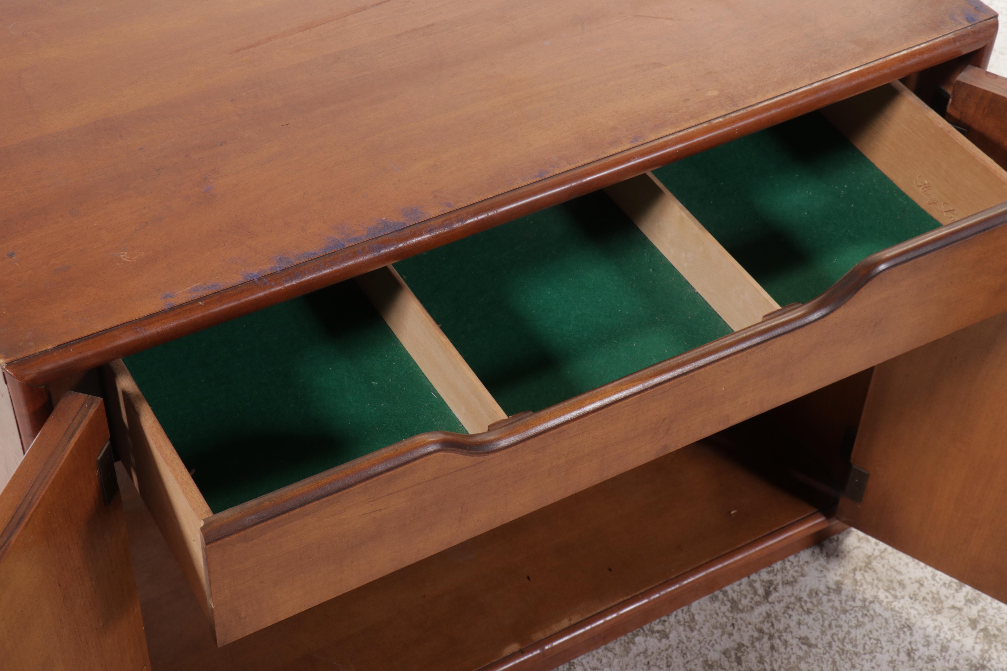 Henry Link Chinoiserie Walnut Buffet, Mid-20th Century