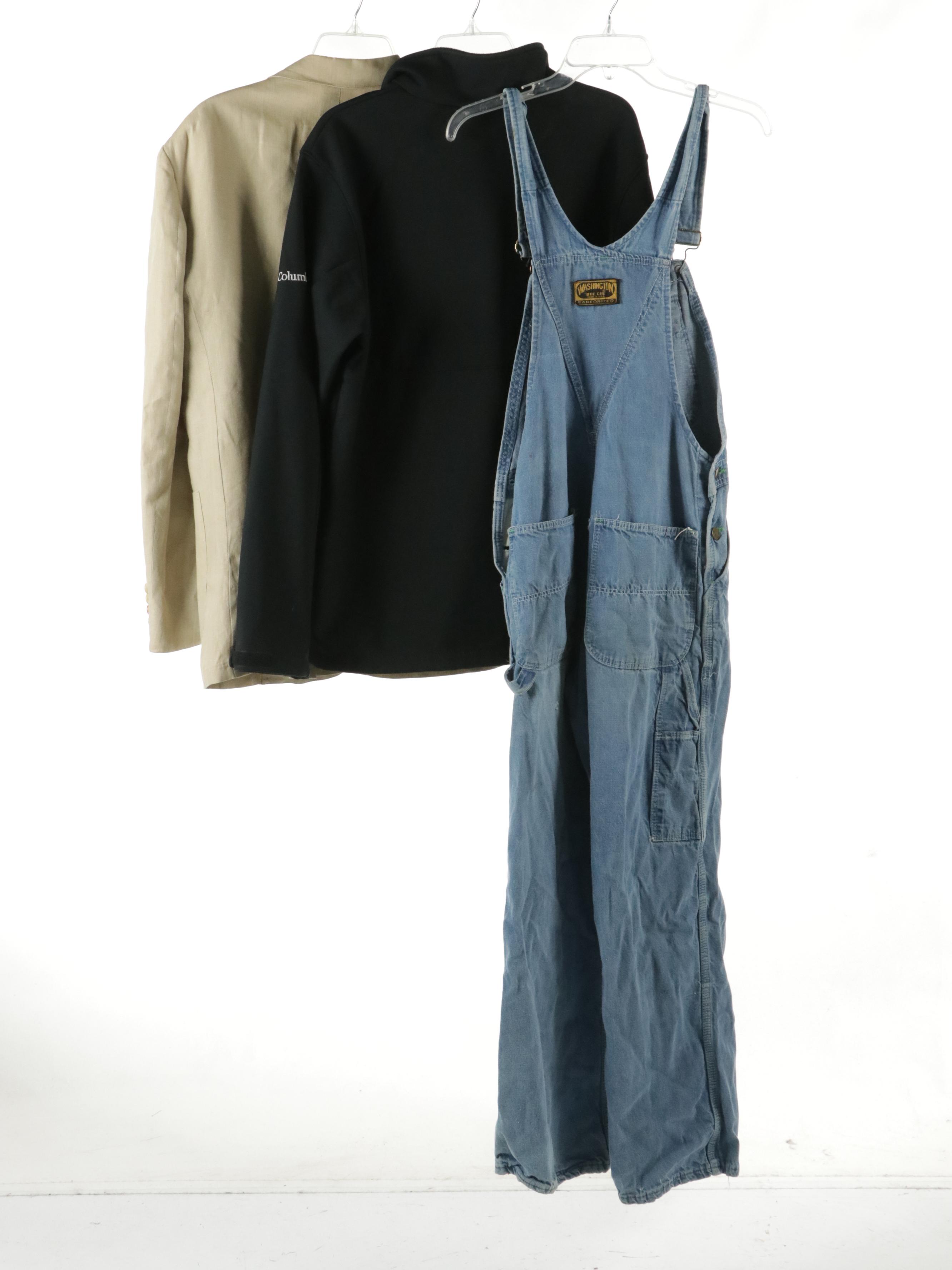 Men's Washington Dee-Cee Denim Overalls, Ralph Lauren Blazer and Jim Beam Jacket