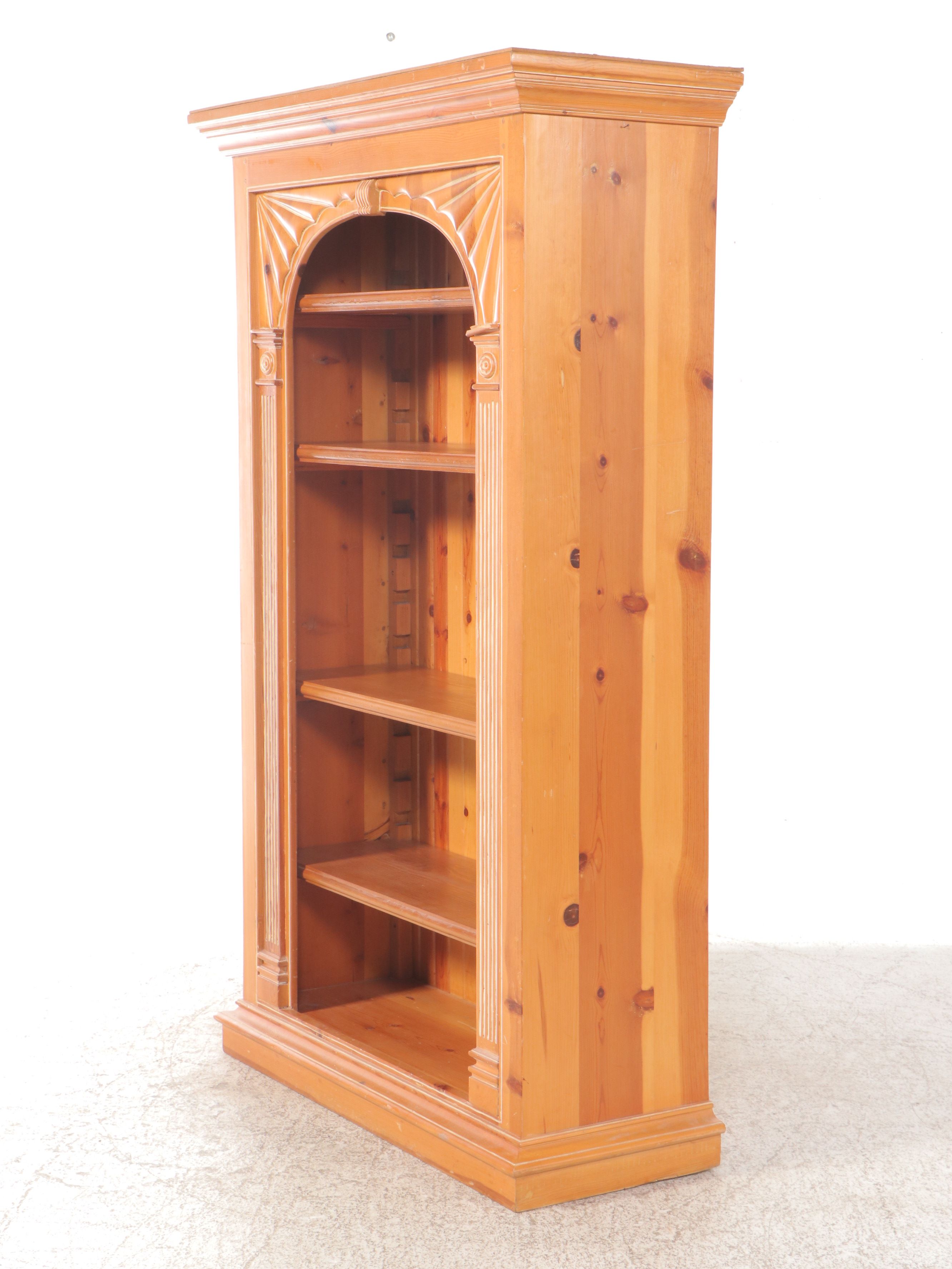 Carved Pine Bookcase