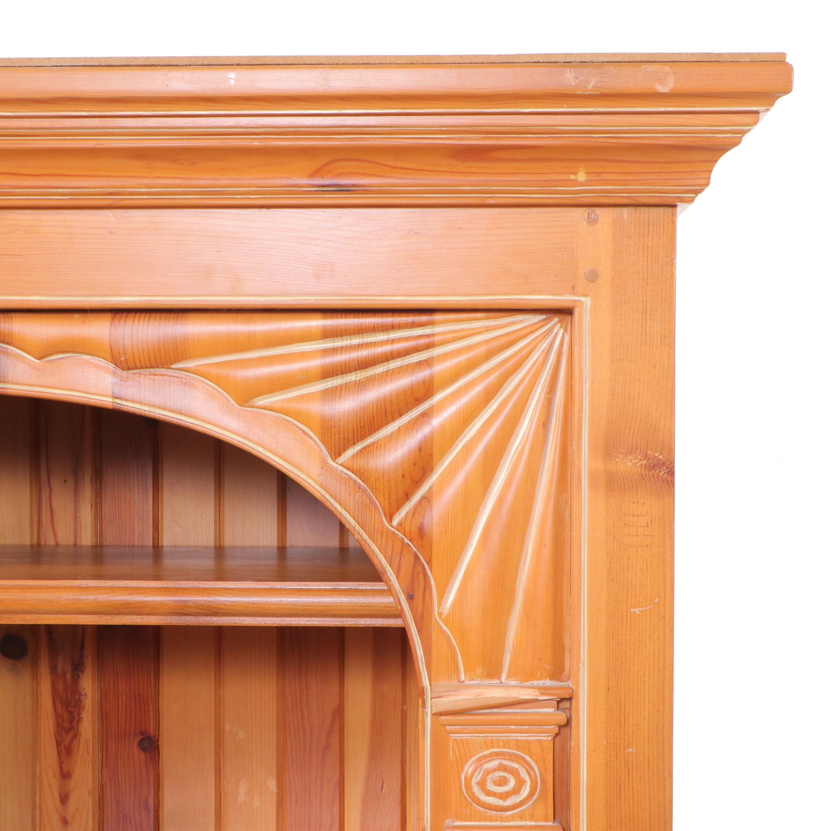 Carved Pine Bookcase