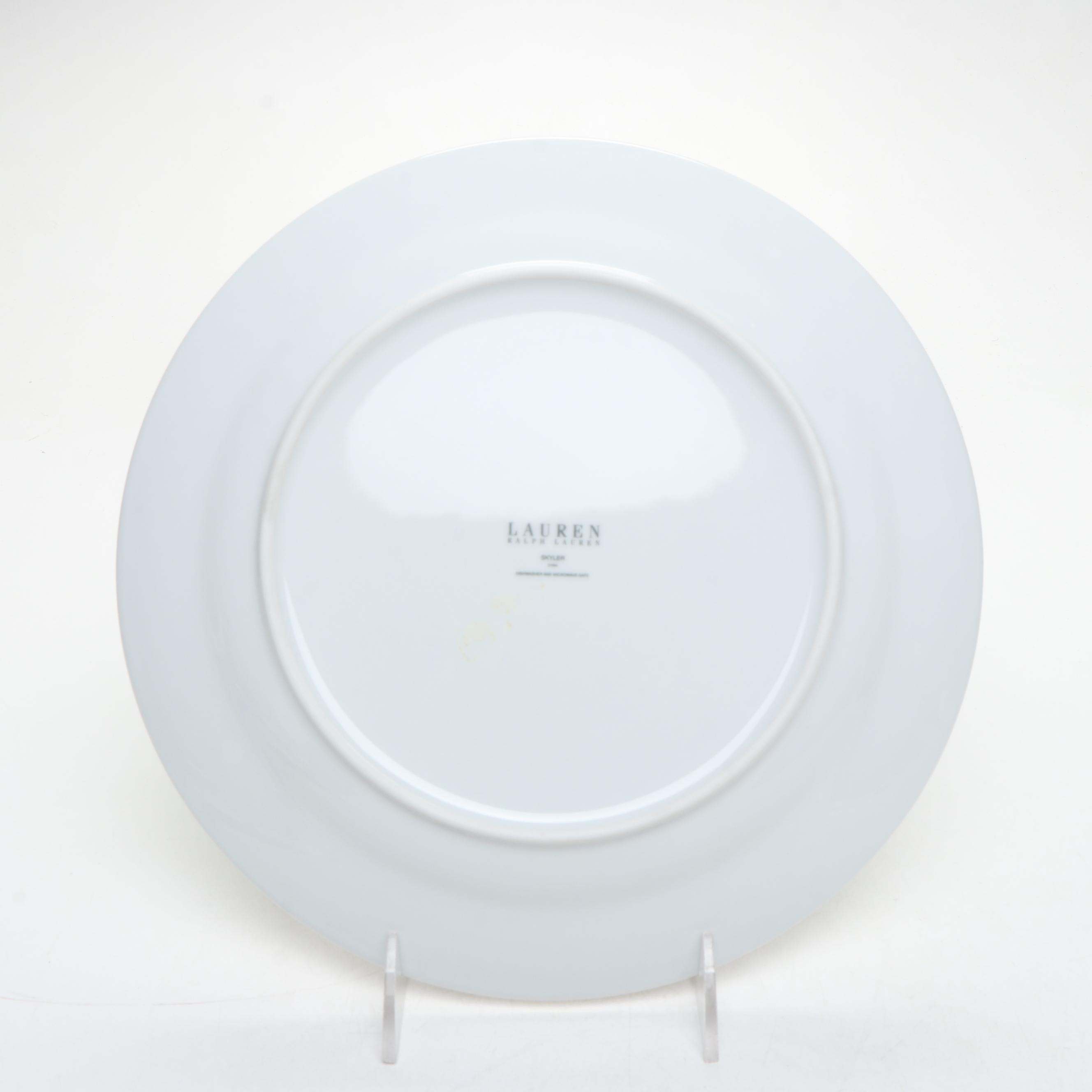 Ralph Lauren "Skyler" Porcelain Dinner Plates, 2012