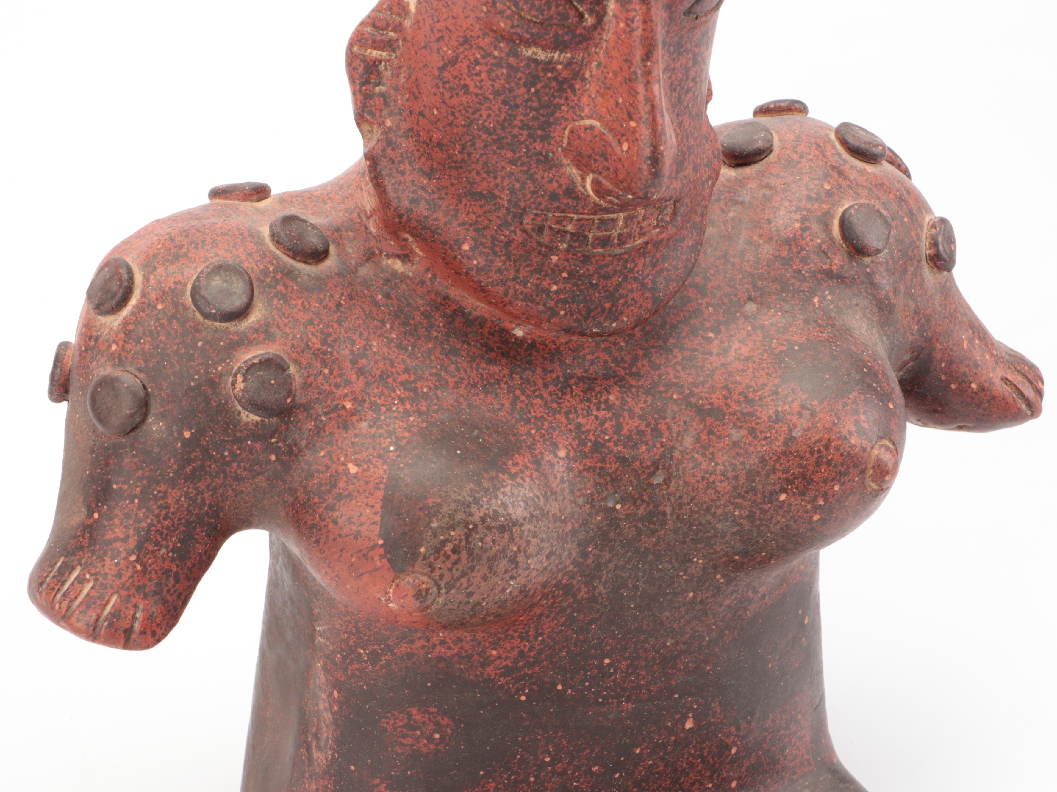 Pre-Columbian Jalisco Ameca-Etzaltan Pottery Seated Female Figure