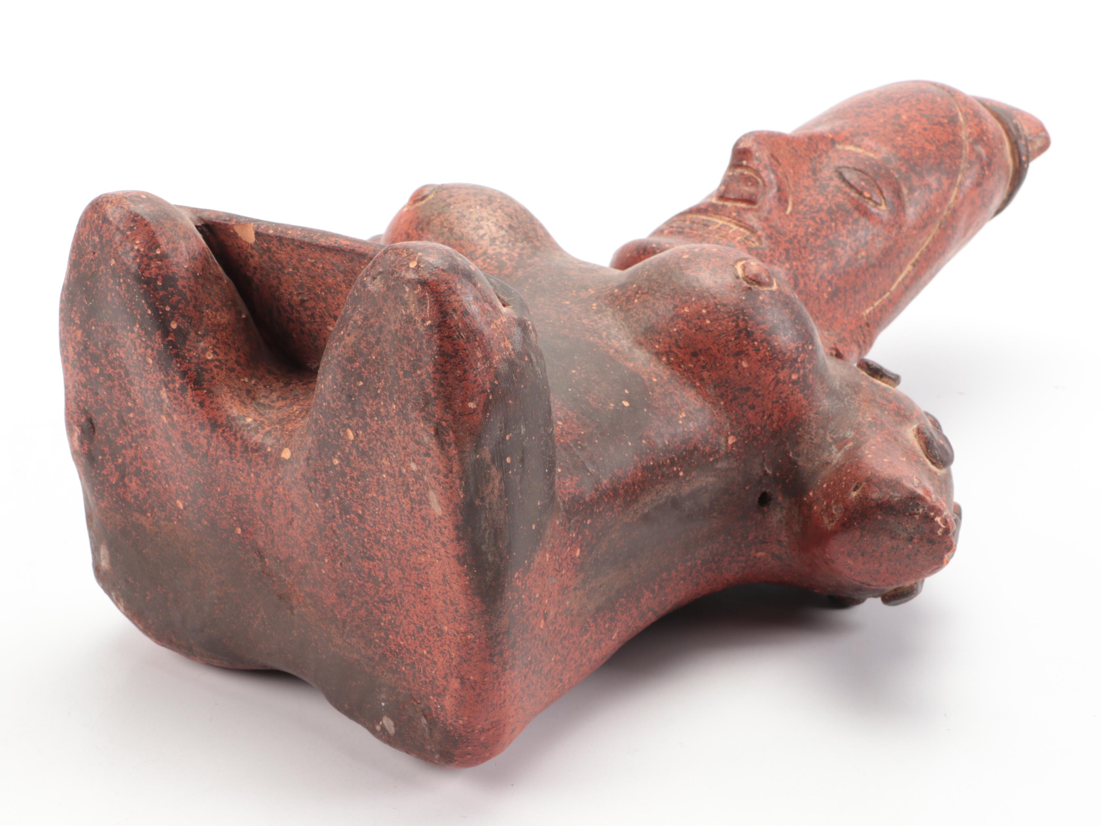 Pre-Columbian Jalisco Ameca-Etzaltan Pottery Seated Female Figure