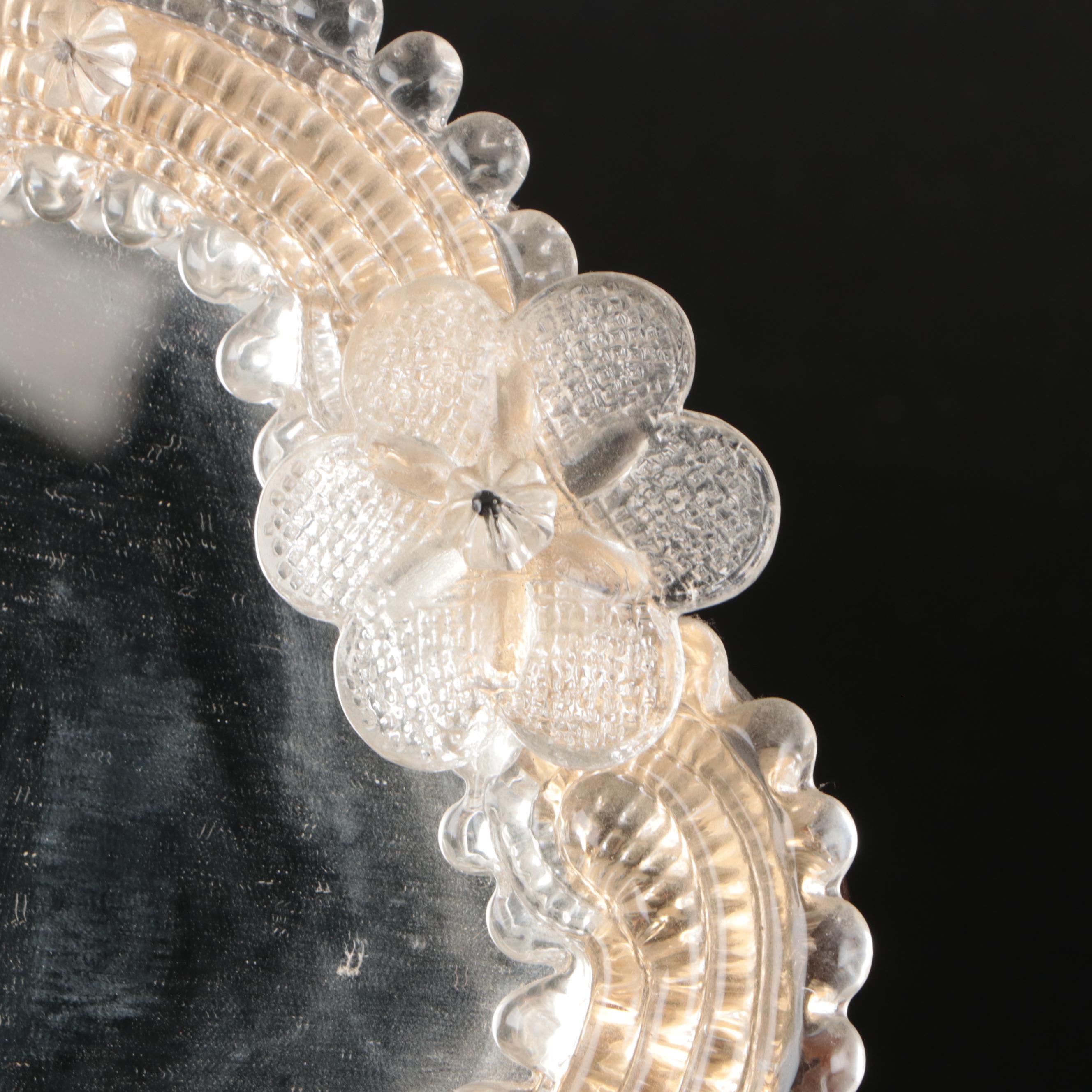 Foil Backed Venetian Glass Vanity Mirror