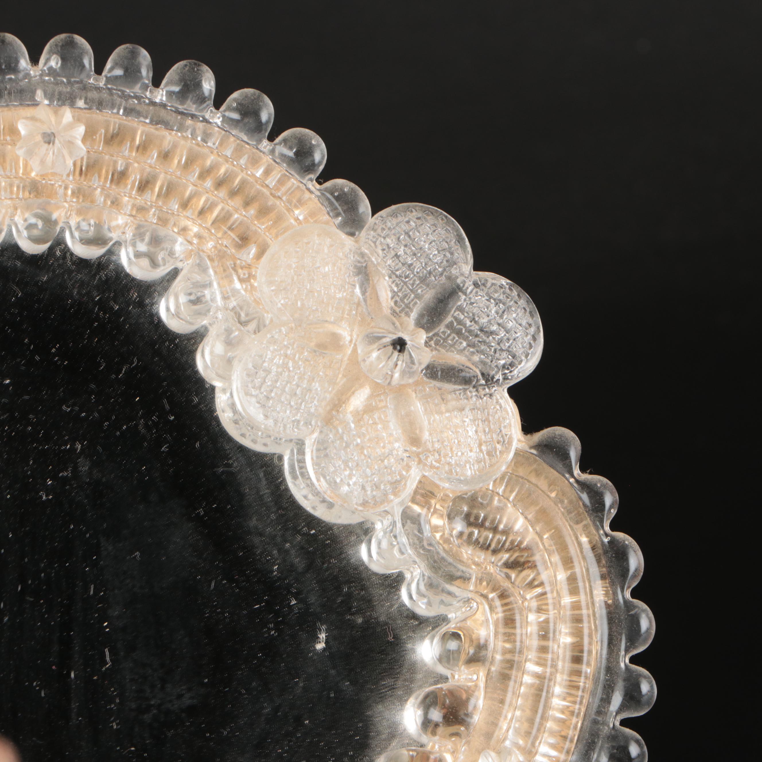 Foil Backed Venetian Glass Vanity Mirror