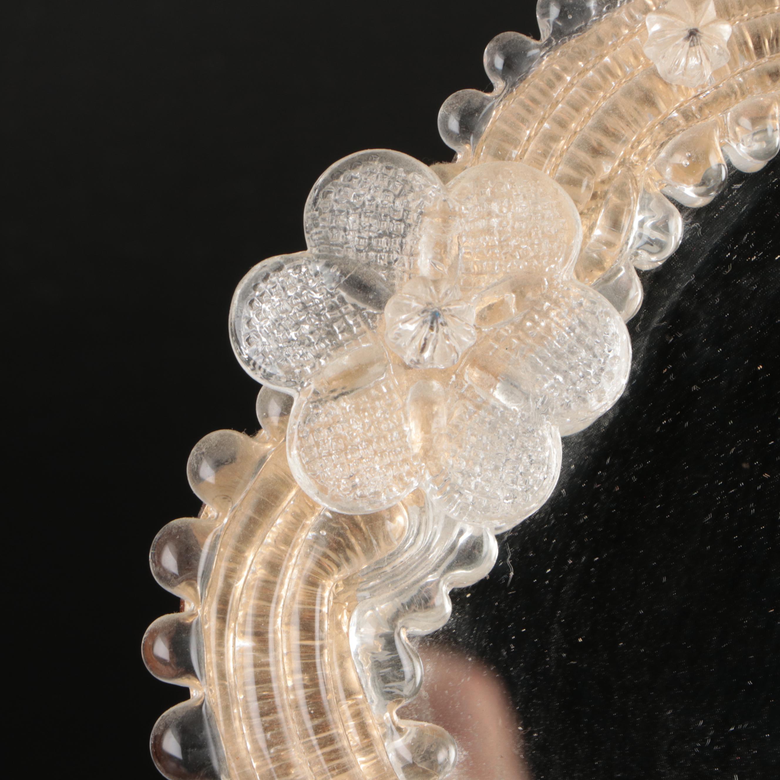 Foil Backed Venetian Glass Vanity Mirror