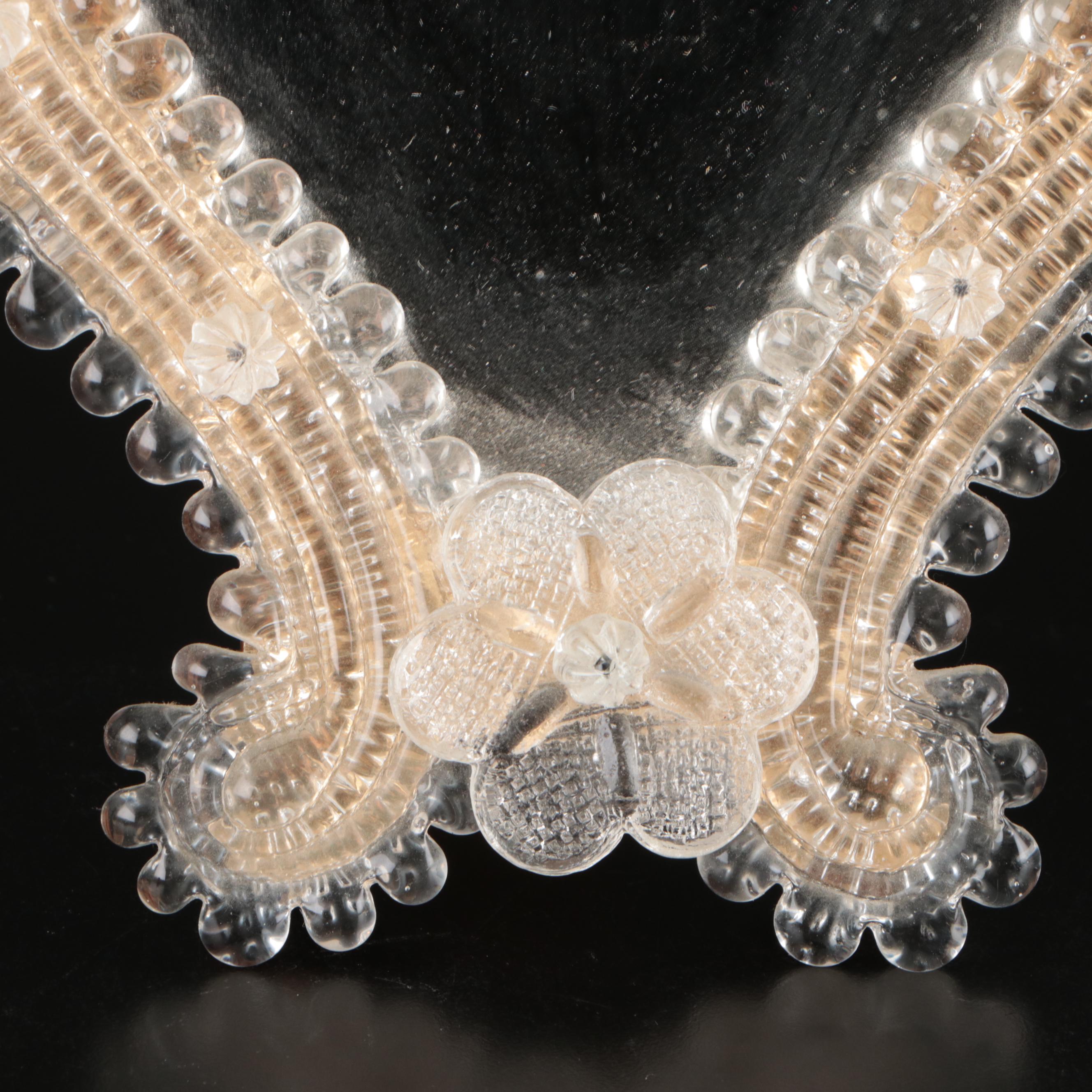 Foil Backed Venetian Glass Vanity Mirror