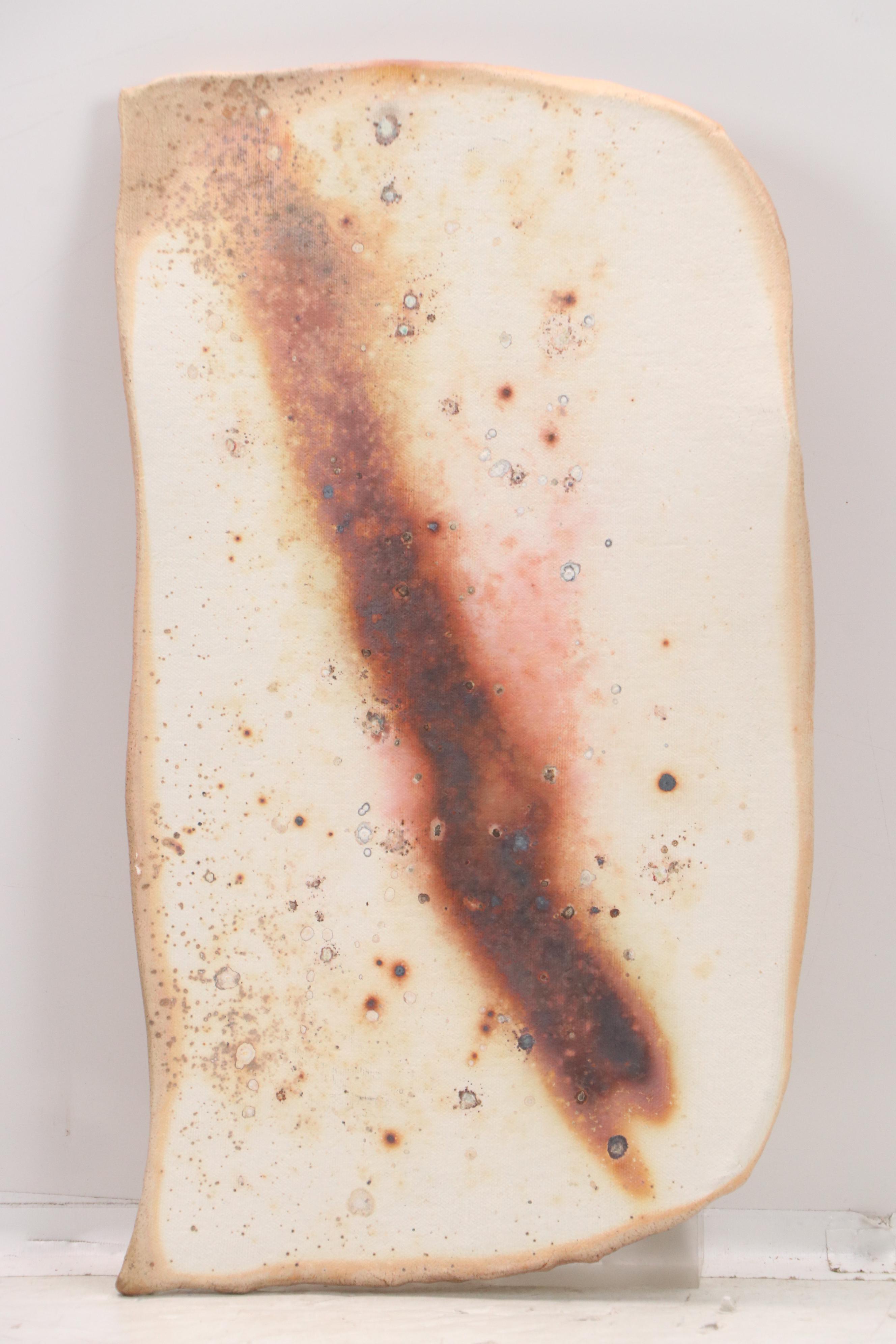 Walt Hyler Slab Pottery Raku Wall Art Trio, Circa 1980s