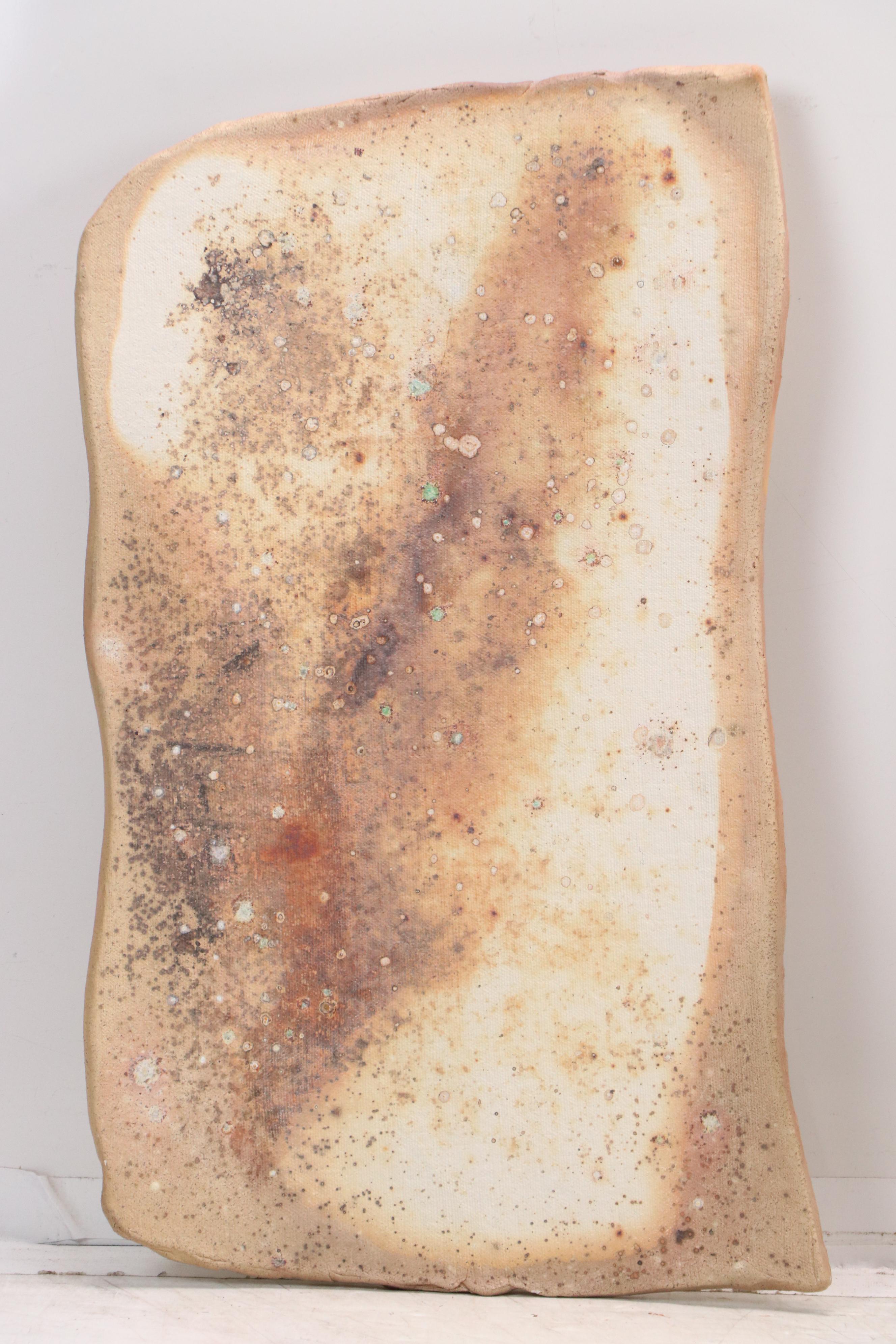 Walt Hyler Slab Pottery Raku Wall Art Trio, Circa 1980s