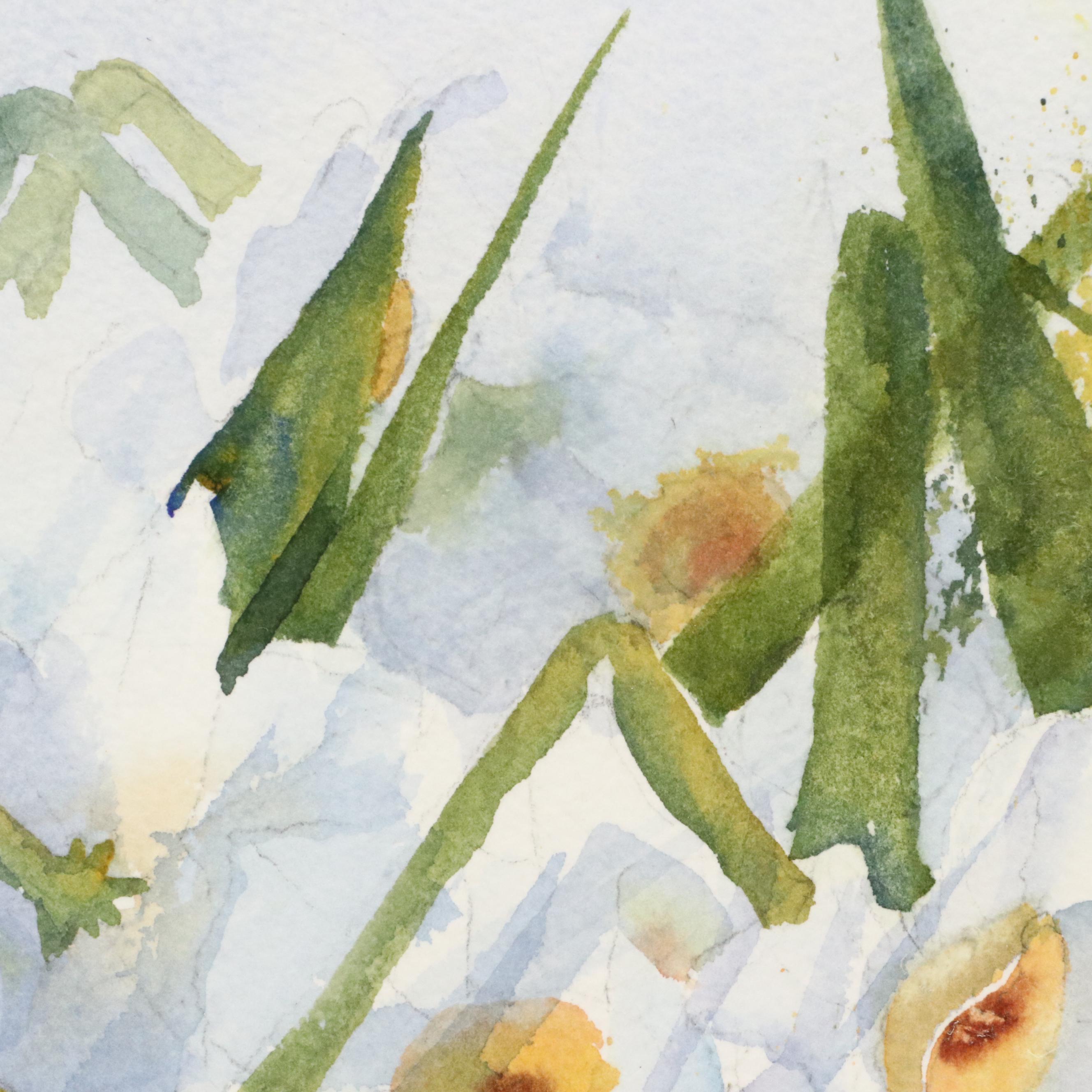 Bonnie K. Shock Watercolor Painting "Daffodils," Late 20th Century