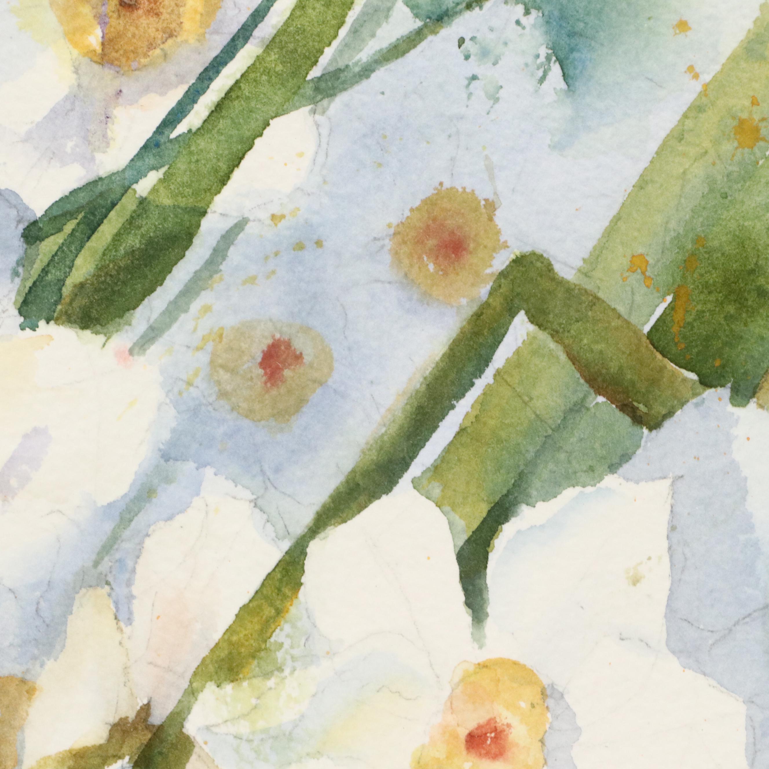 Bonnie K. Shock Watercolor Painting "Daffodils," Late 20th Century