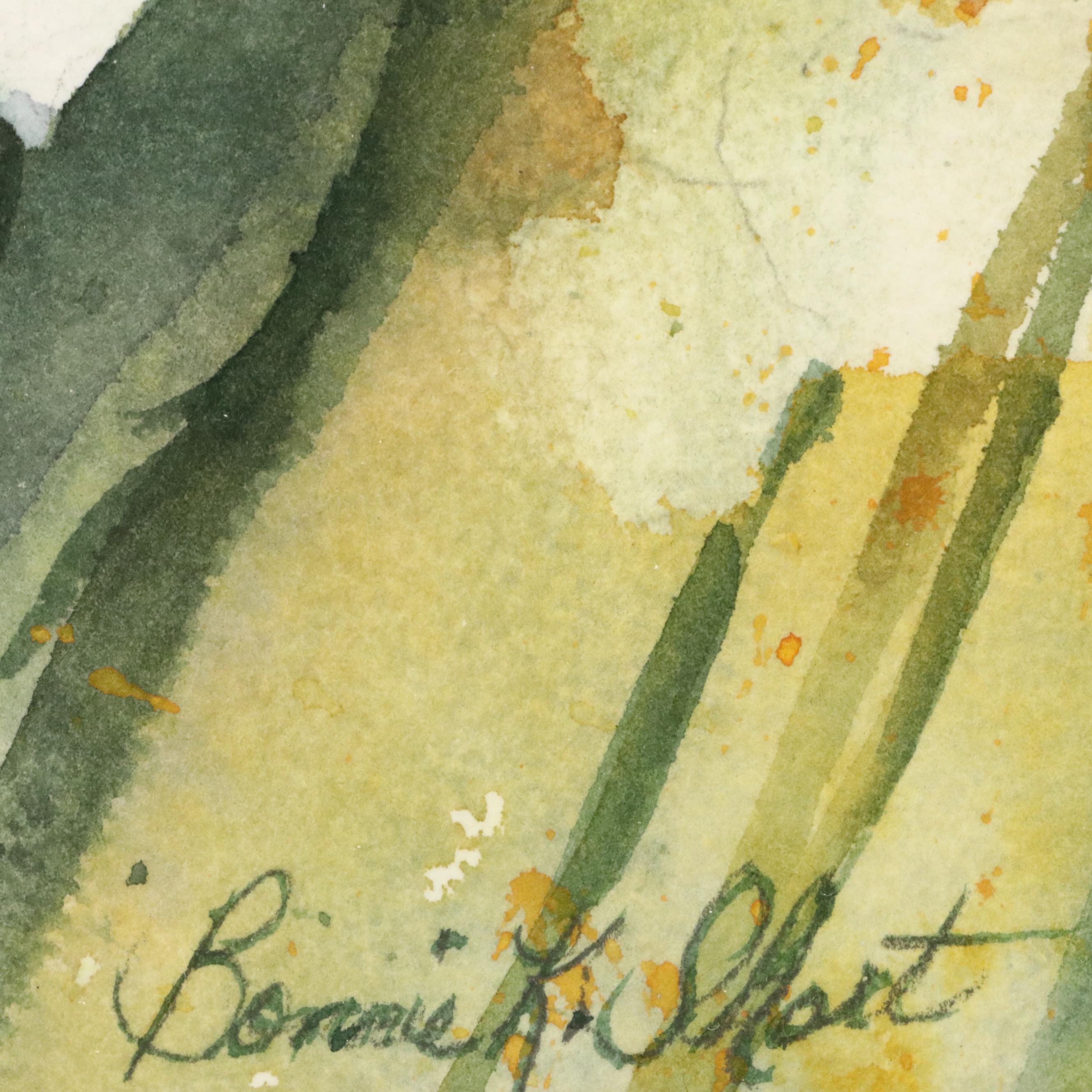 Bonnie K. Shock Watercolor Painting "Daffodils," Late 20th Century