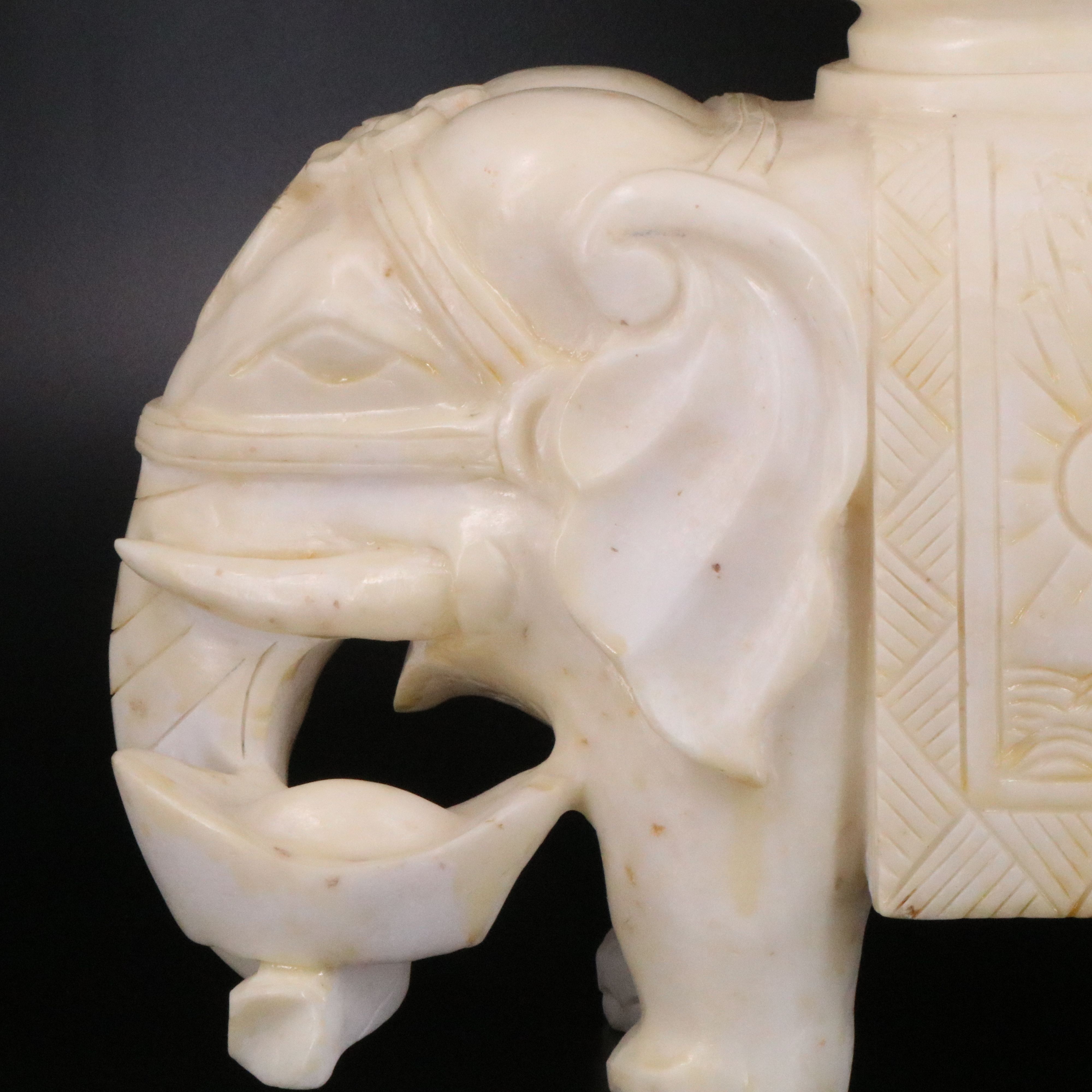 Chinese Carved Stone Elephant