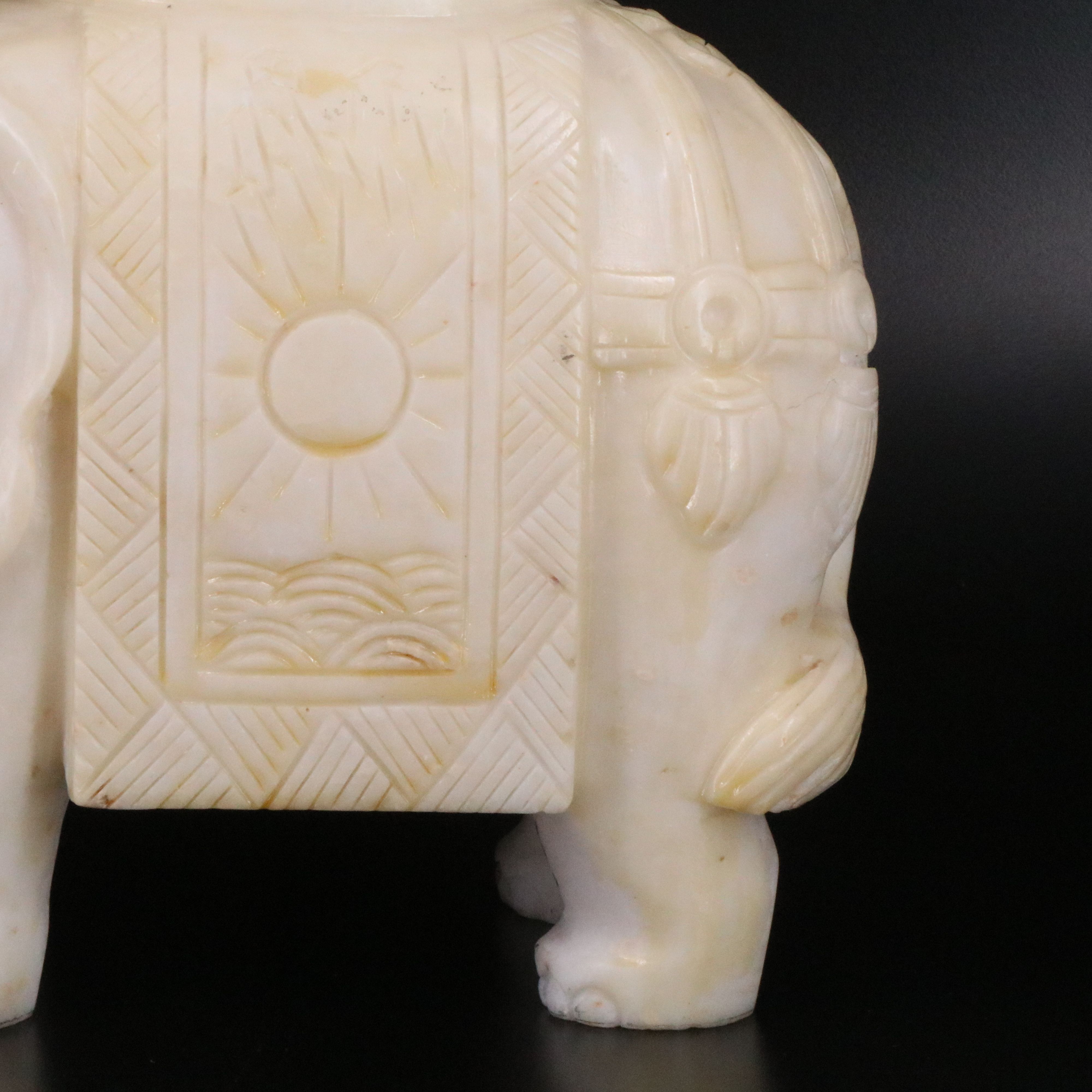Chinese Carved Stone Elephant