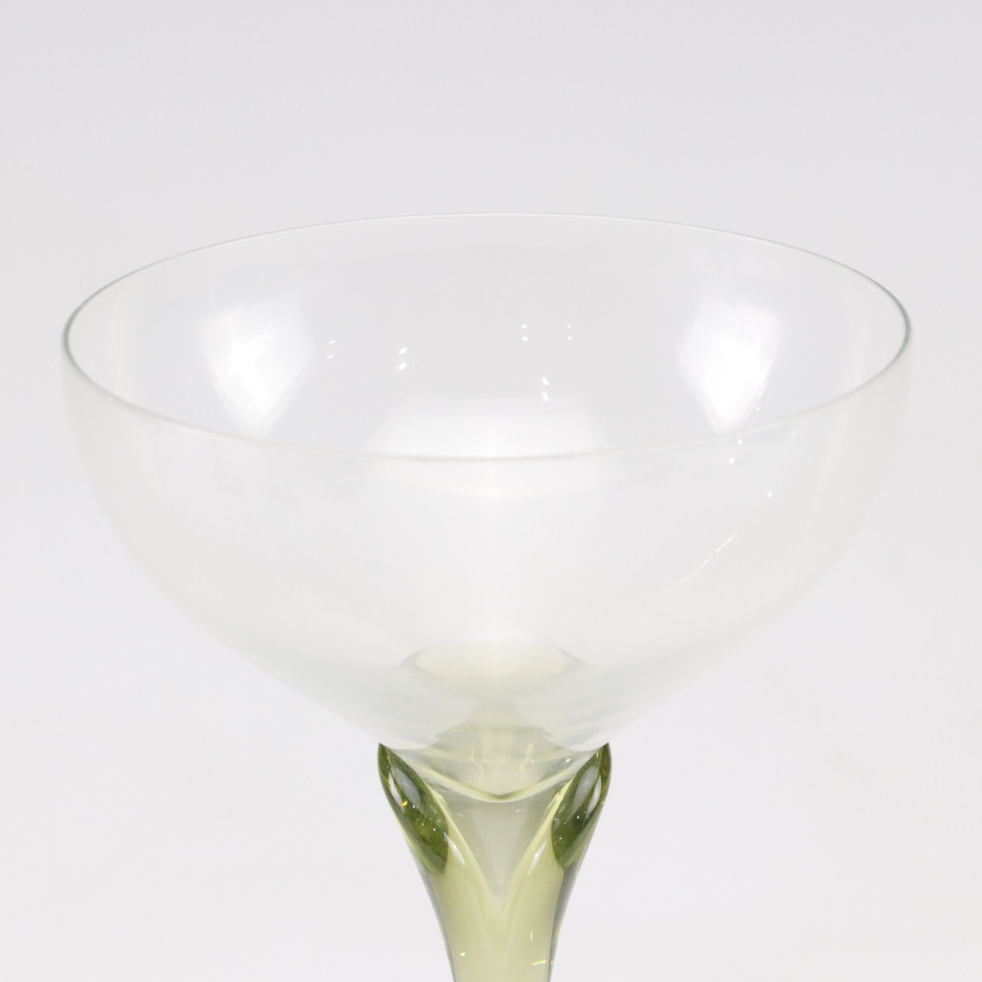 Six Rosenthal "Papyrus" Champagne Coupes with Jay Strongwater Stopper