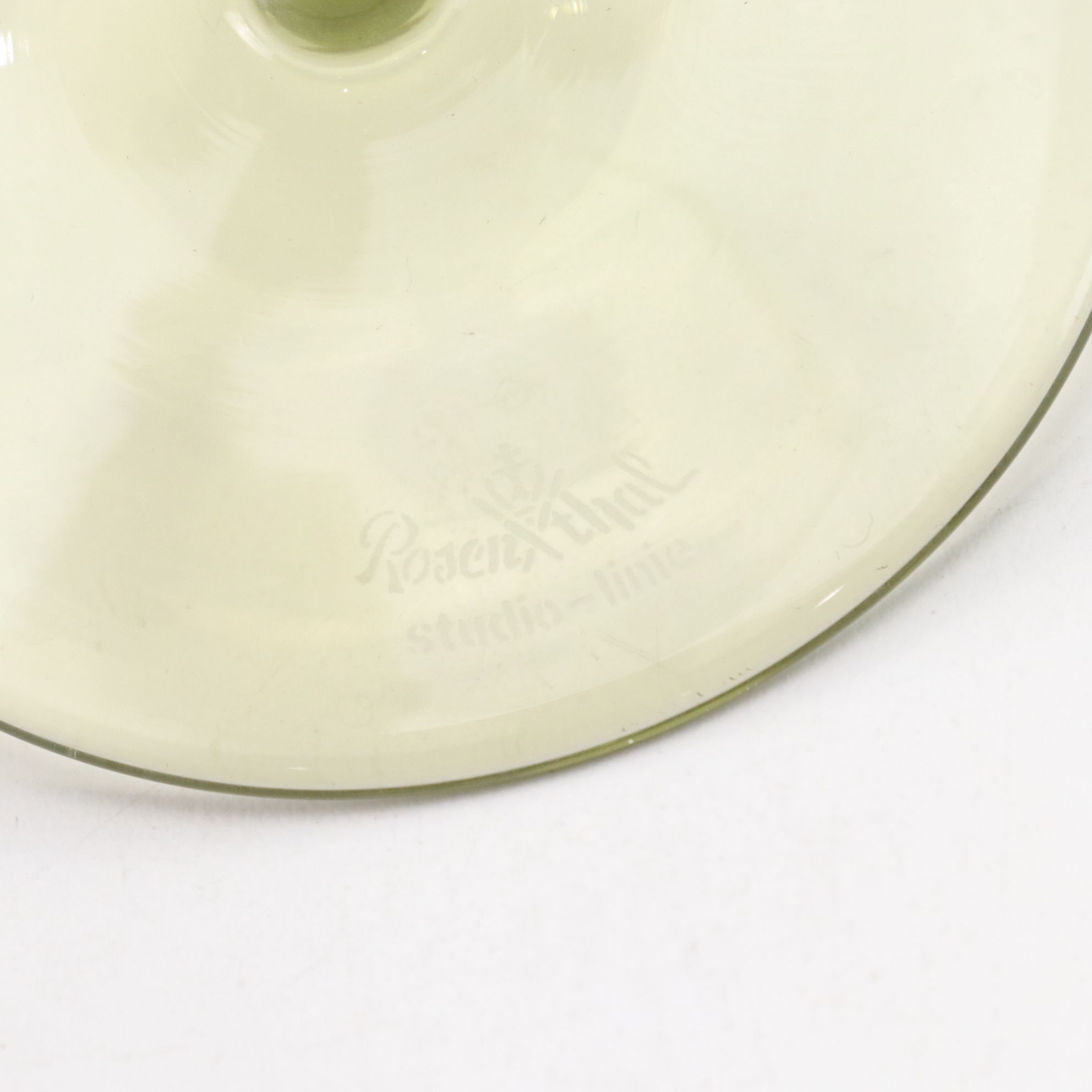 Six Rosenthal "Papyrus" Champagne Coupes with Jay Strongwater Stopper