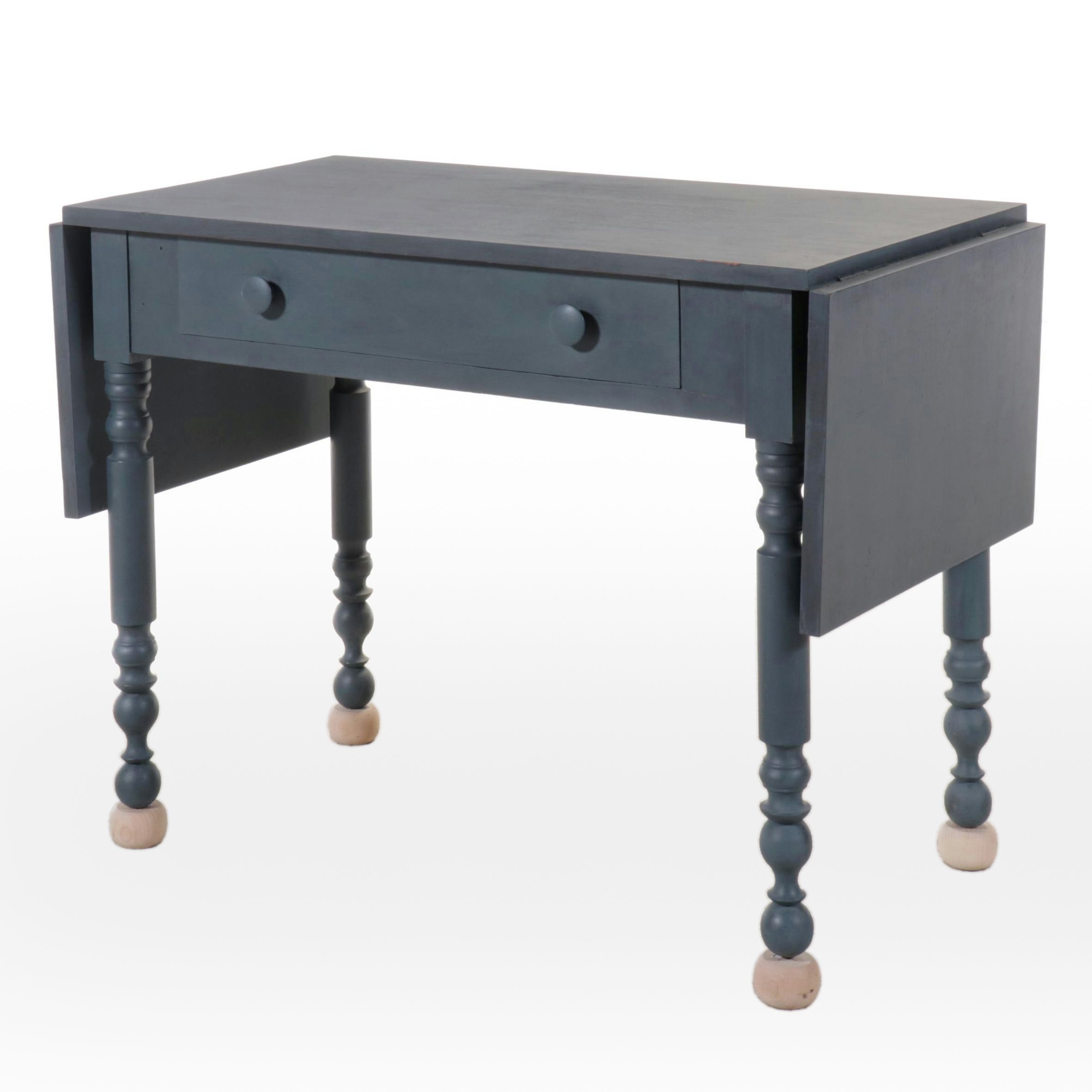 Shaker Style Blue Drop-Leaf Console Table