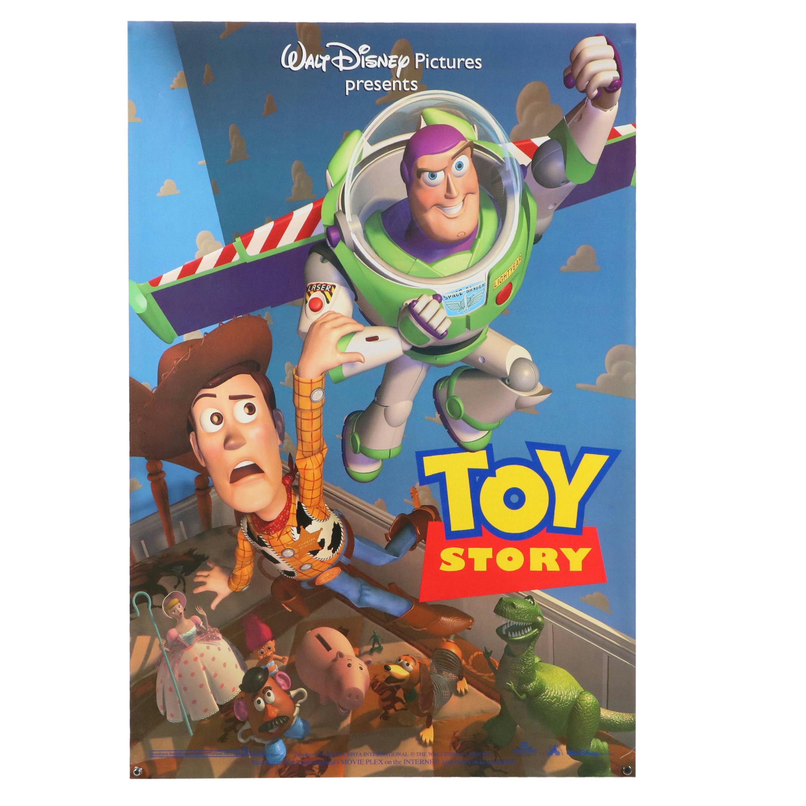 Disney Offset Lithograph Movie Posters "Alice in Wonderland" and "Toy Story"
