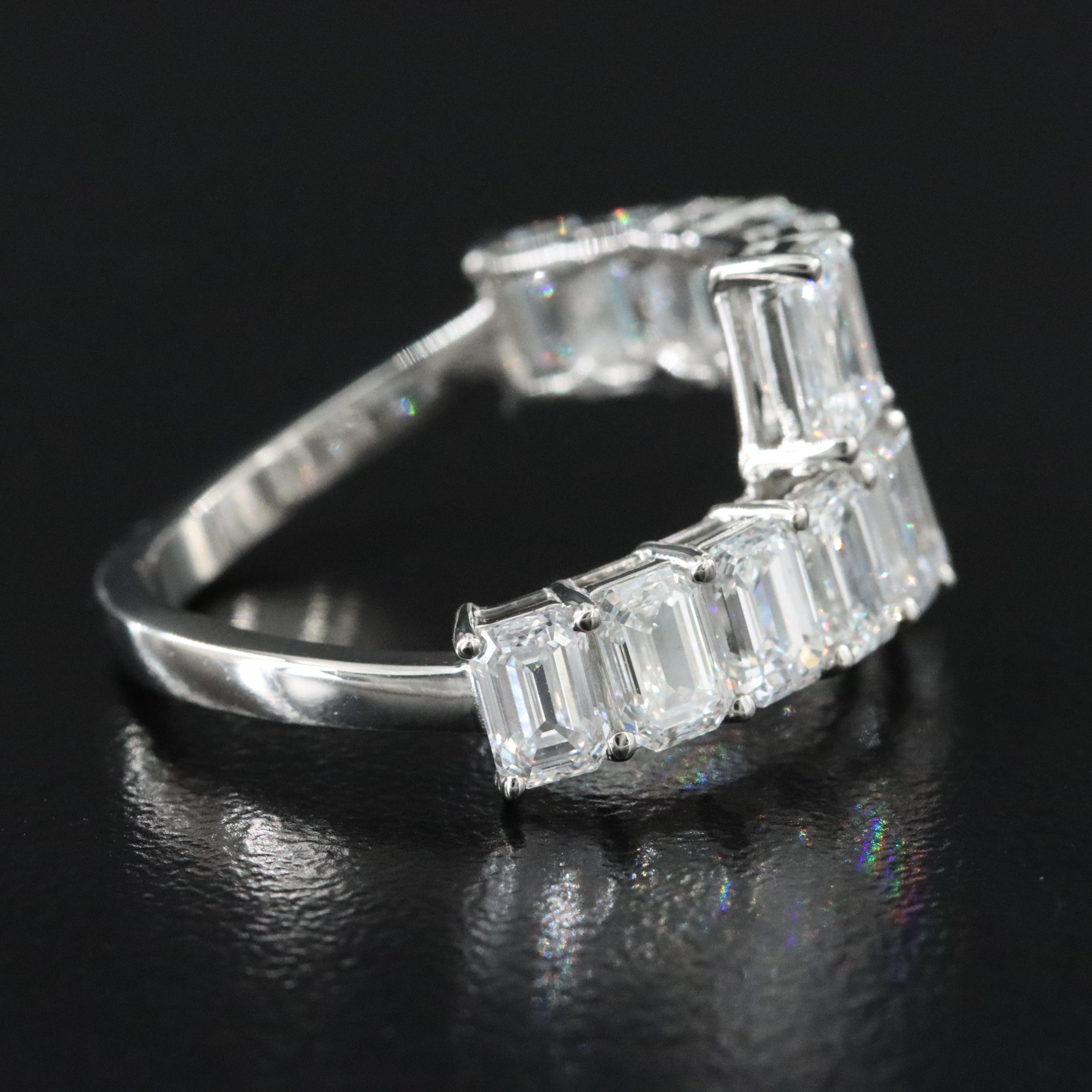 Platinum 4.34 CTW Lab Grown Diamond Ring