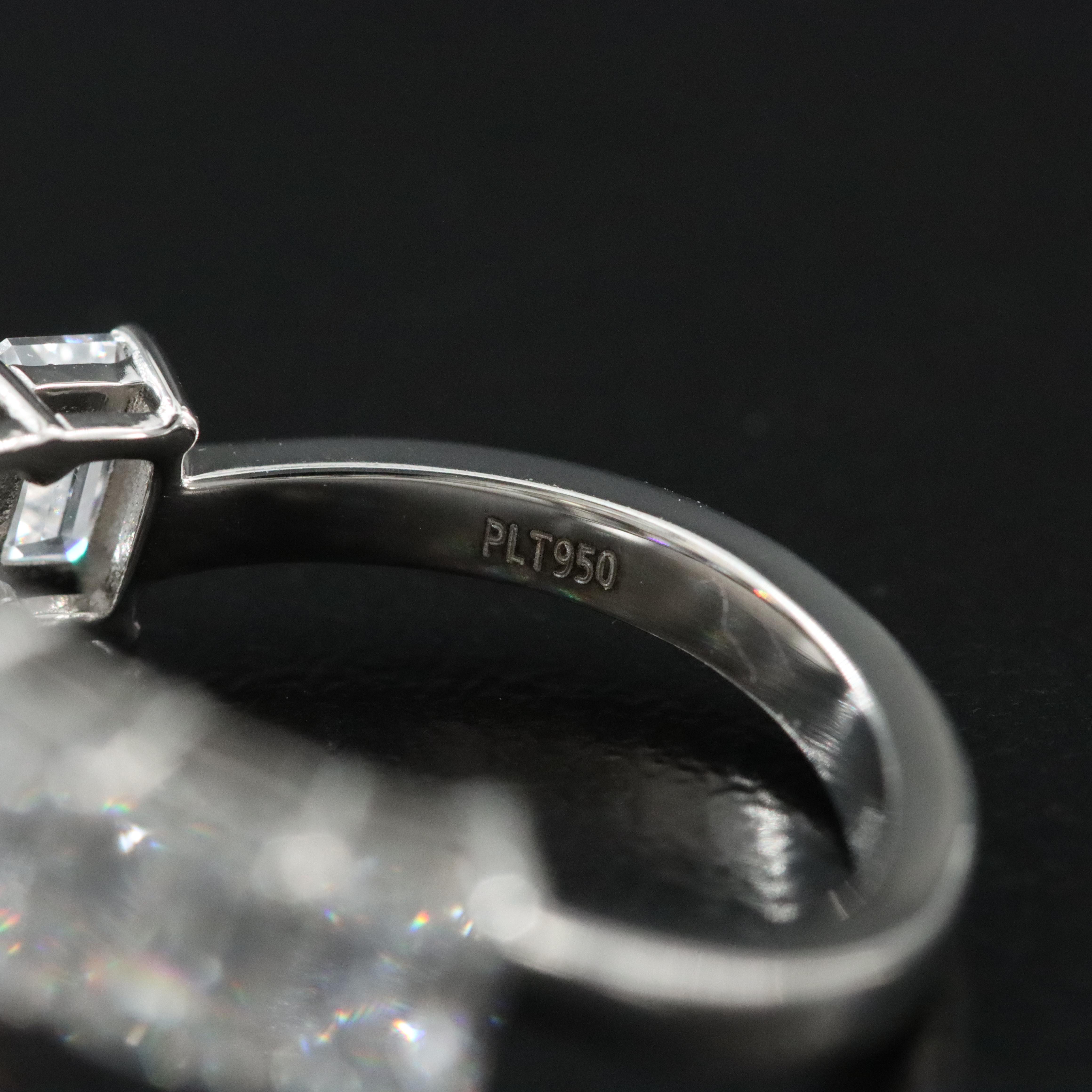 Platinum 4.34 CTW Lab Grown Diamond Ring