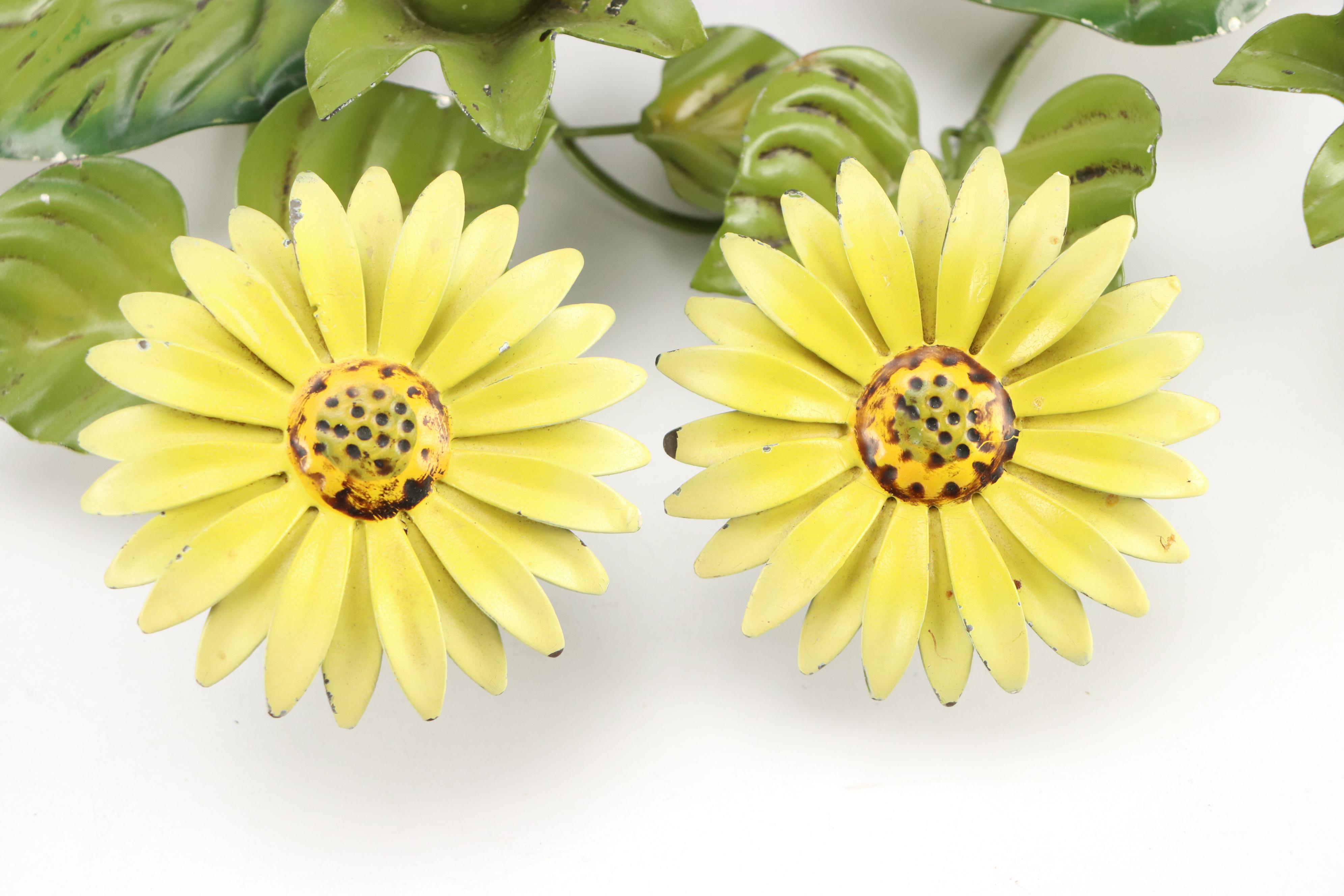 Lady Godiva on Horse Ceramic Vase, Italian Toleware Candlesticks, with Party Cow