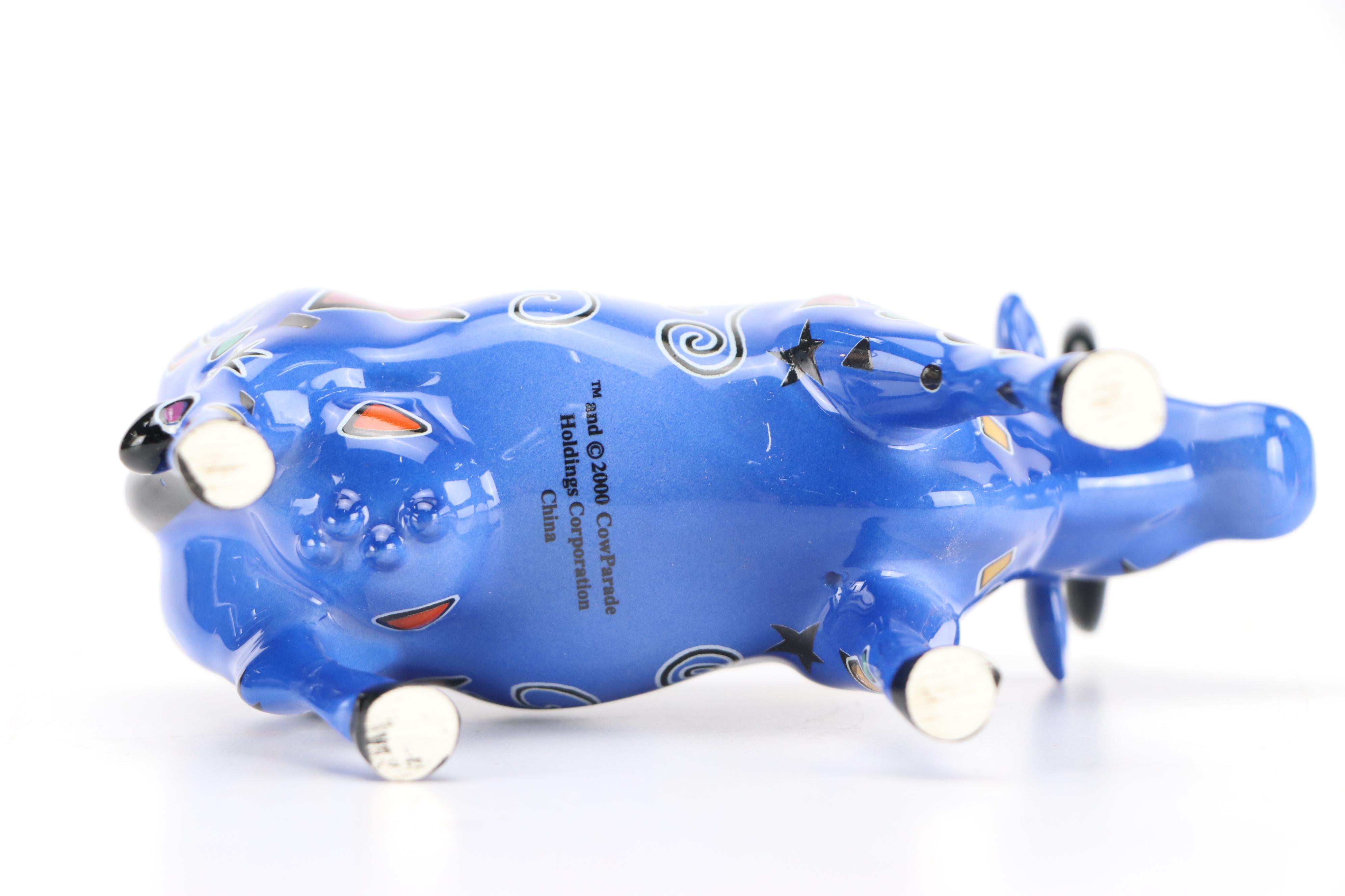 Lady Godiva on Horse Ceramic Vase, Italian Toleware Candlesticks, with Party Cow