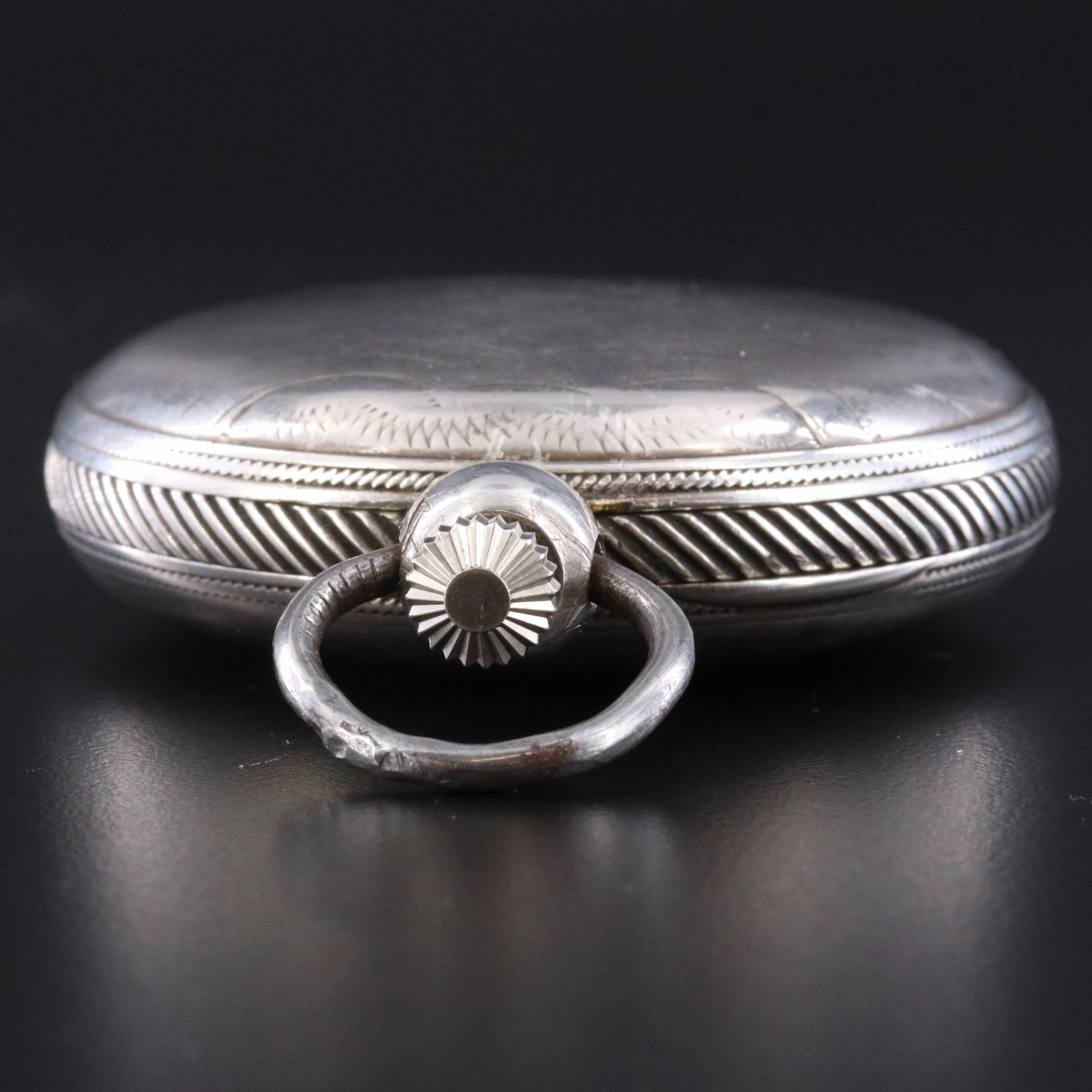 Waltham American Watch Co. 850 Silver Key Wind and Set Pocket Watch