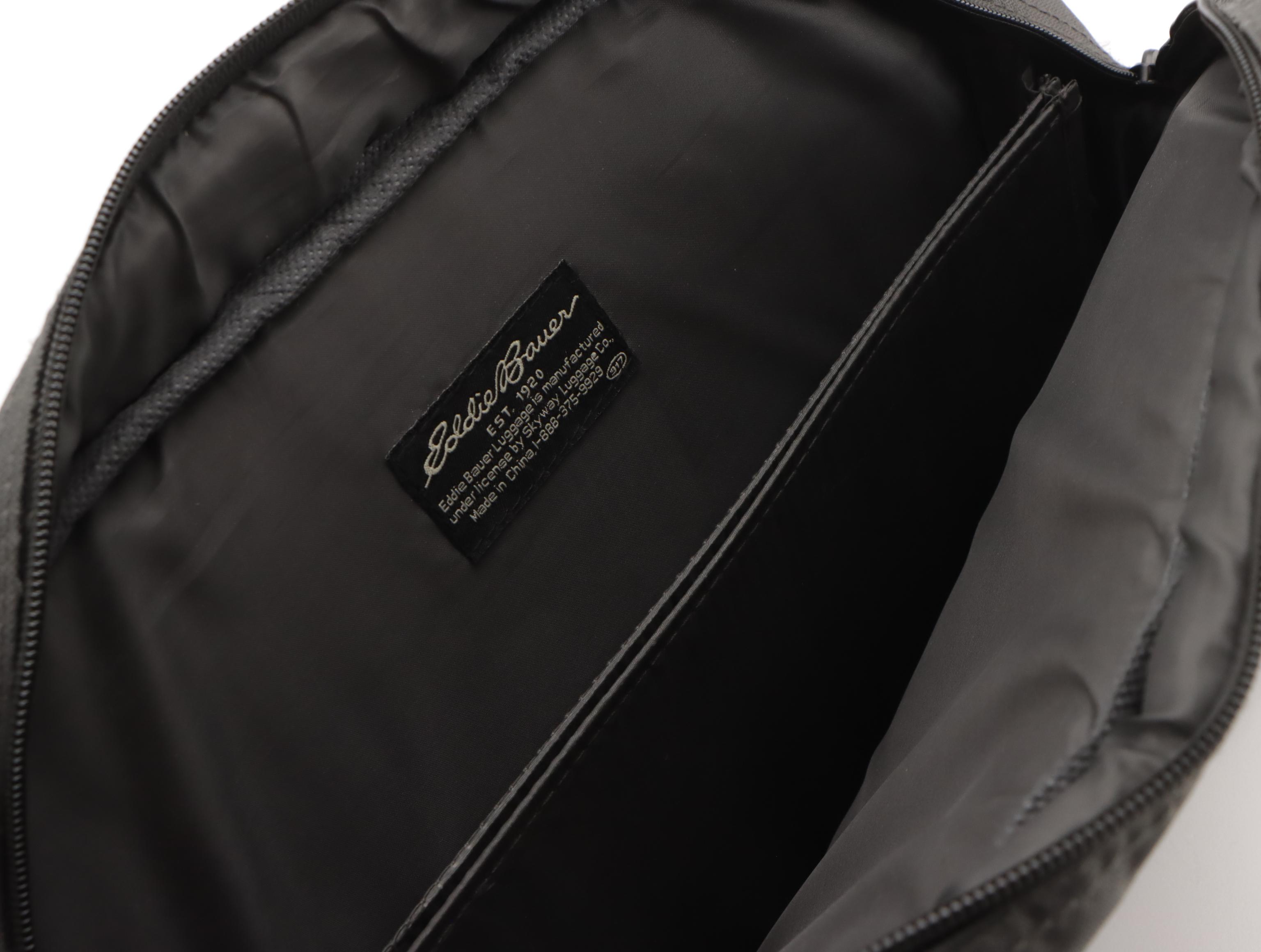 Eddie Bauer Padded Messenger Bag in Grey Nylon