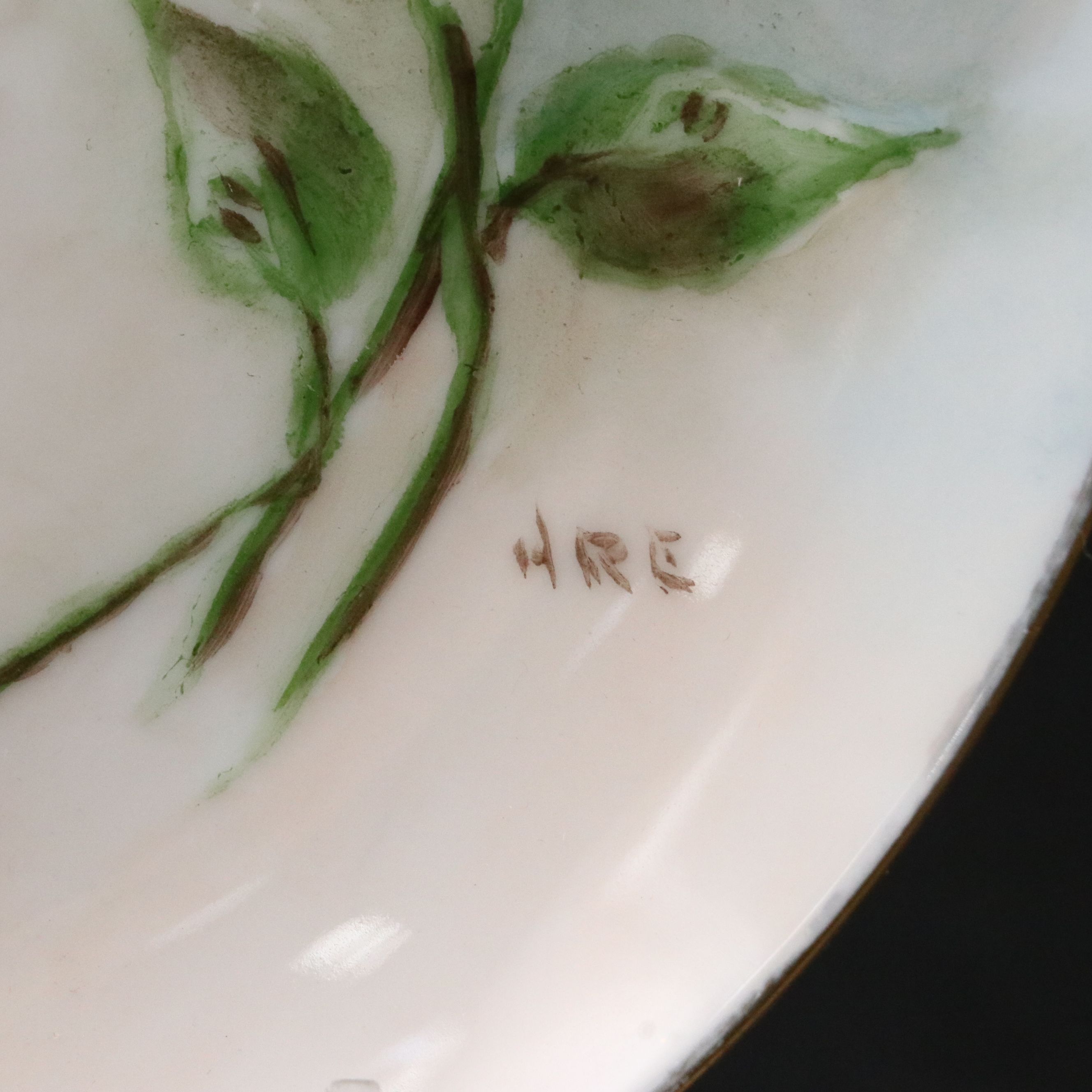 Hobbyist Hand-Painted Porcelain Dinnerware, Early to Mid-20th Century